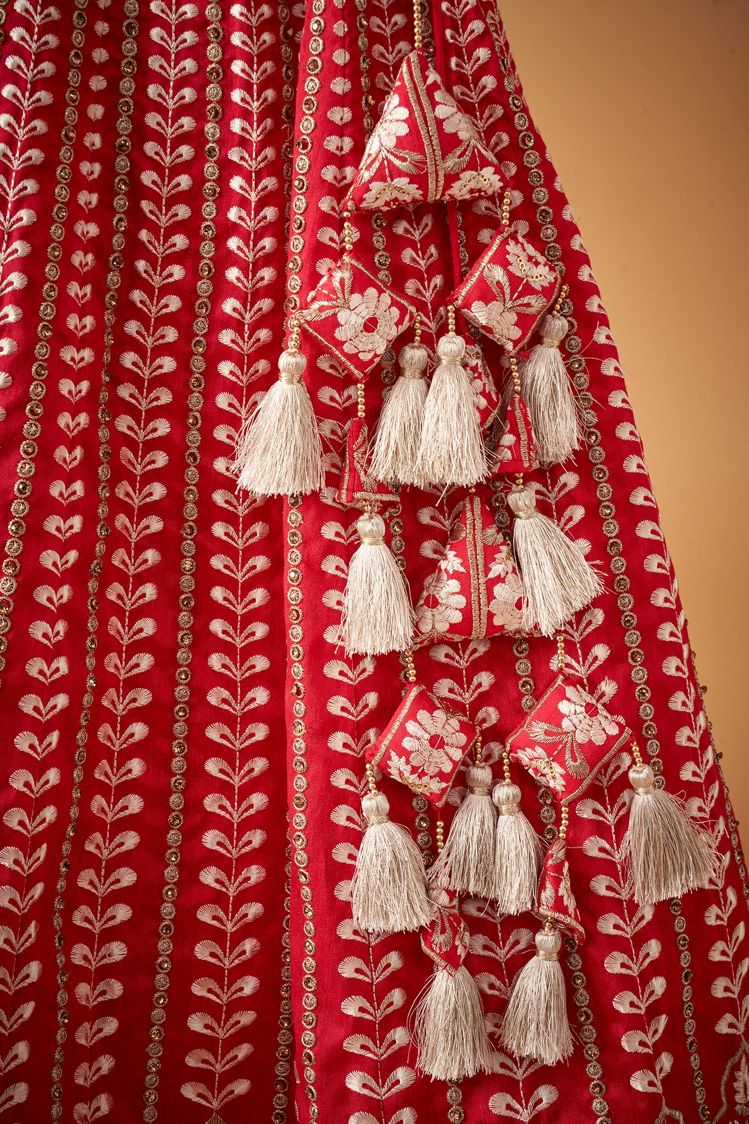 Dark Pink Lehenga Set with Zari and Beadwork Embellishments