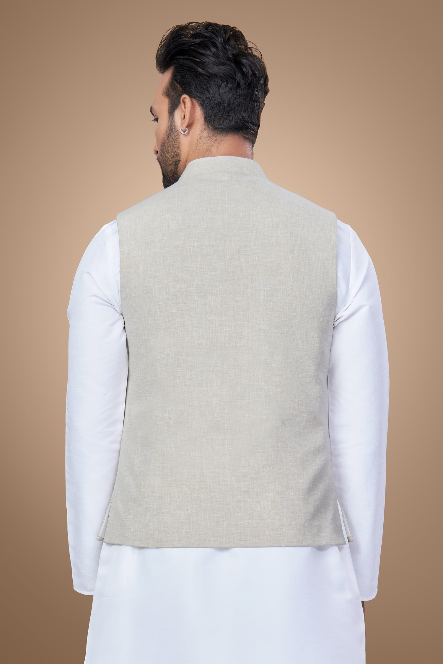 Ivory Jacket with Fancy Golden Buttons