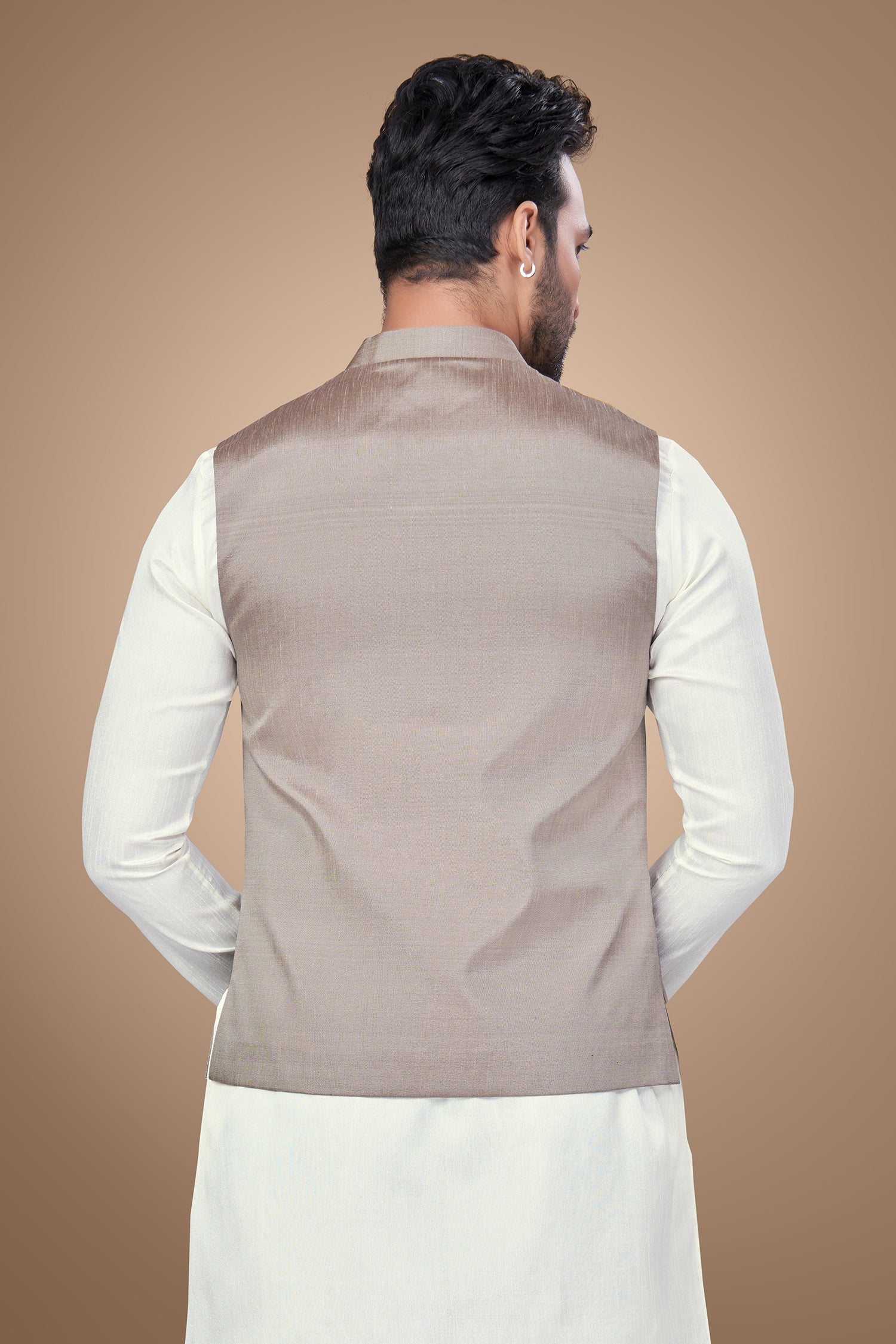 Classy Brown Jacket with Fancy Buttons