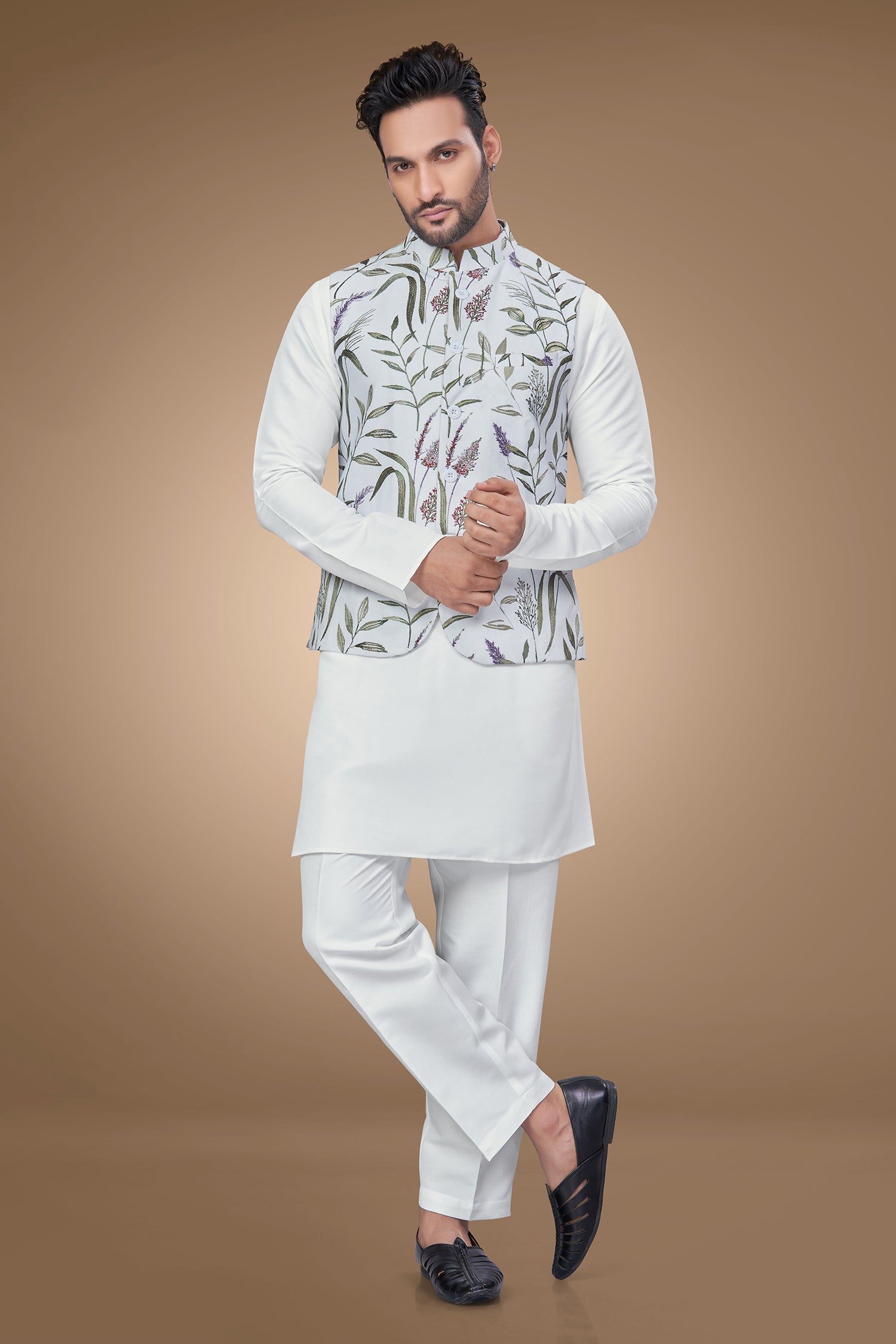 White Floral Elegant Jacket