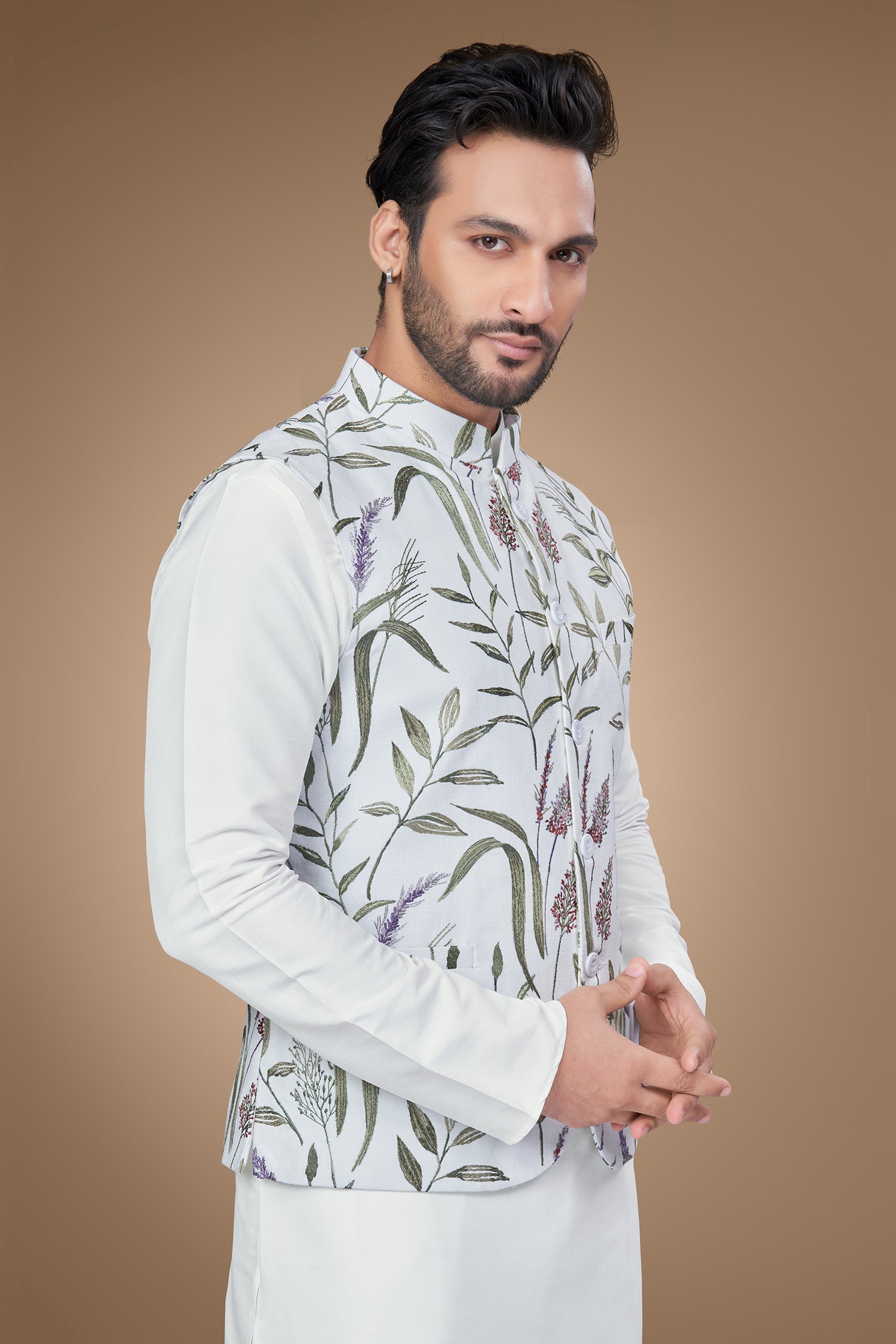 White Floral Elegant Jacket