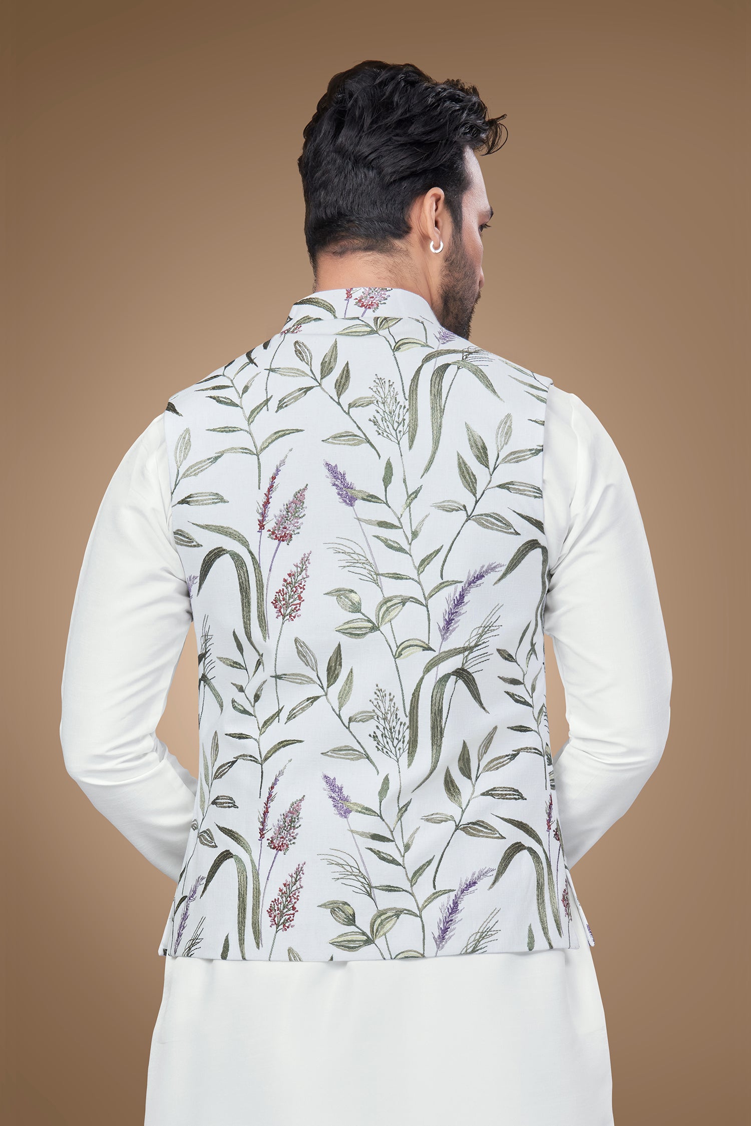White Floral Elegant Jacket