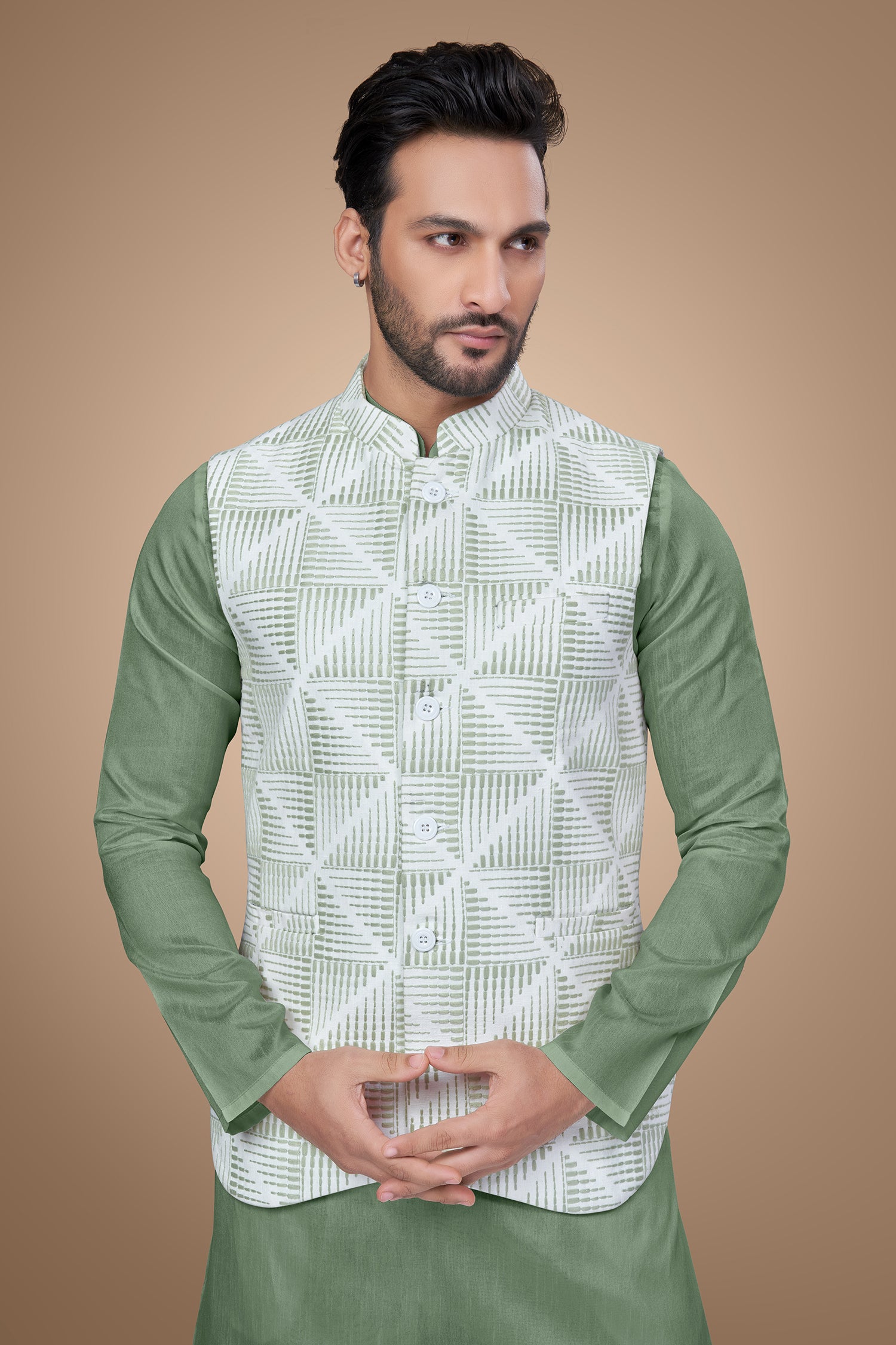 Modern Geometric Patterned Jacket