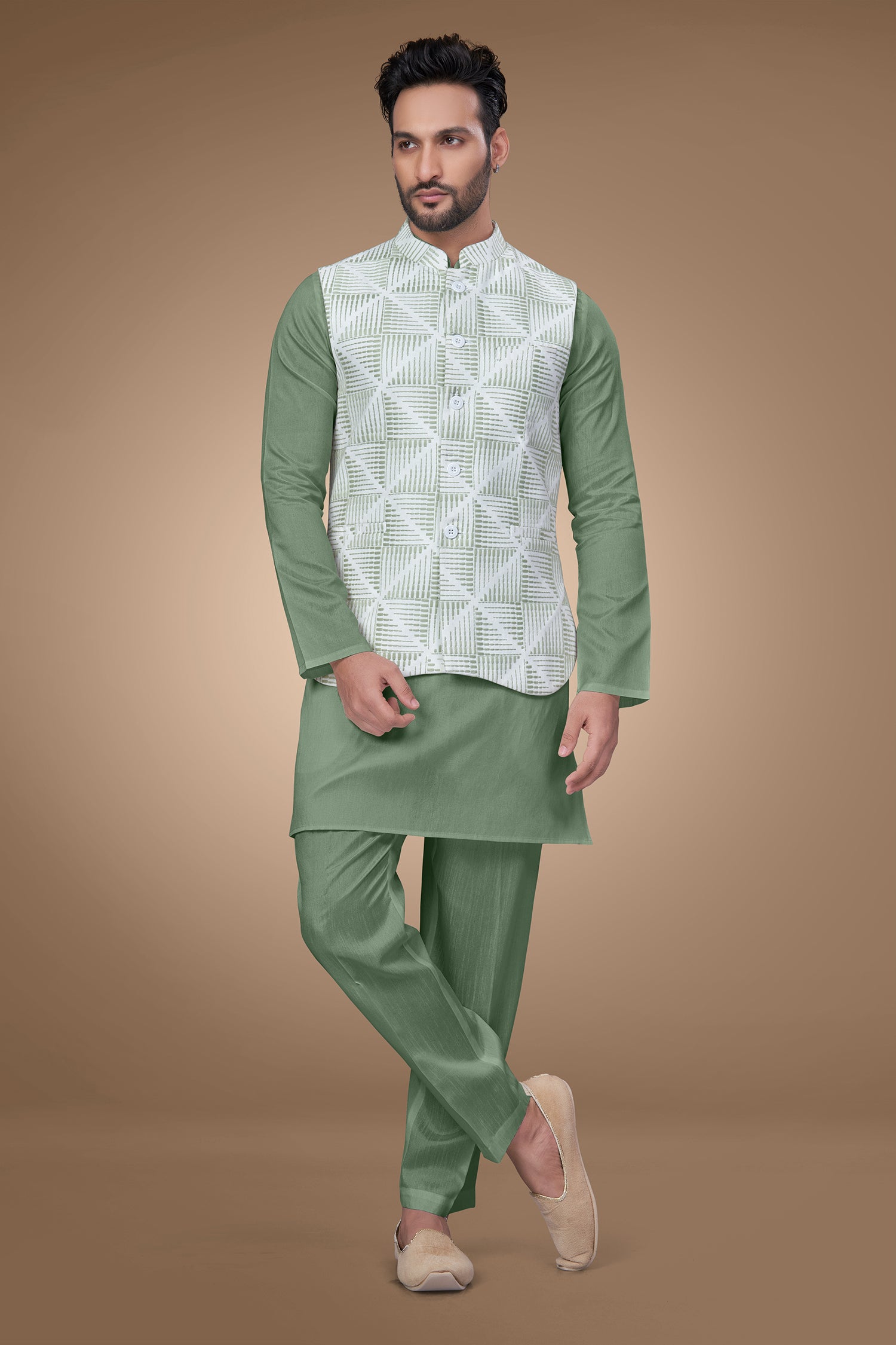 Modern Geometric Patterned Jacket