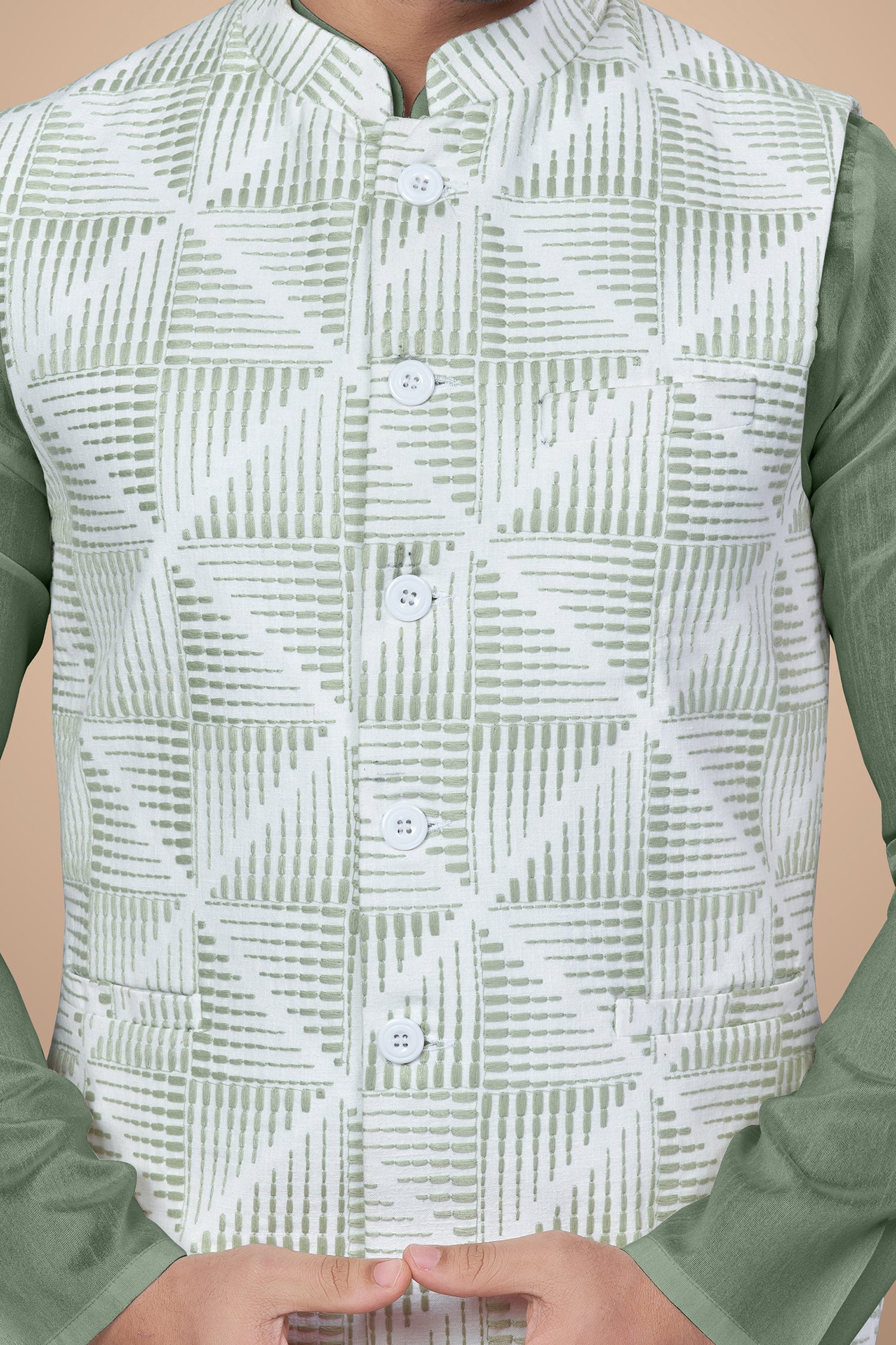 Modern Geometric Patterned Jacket