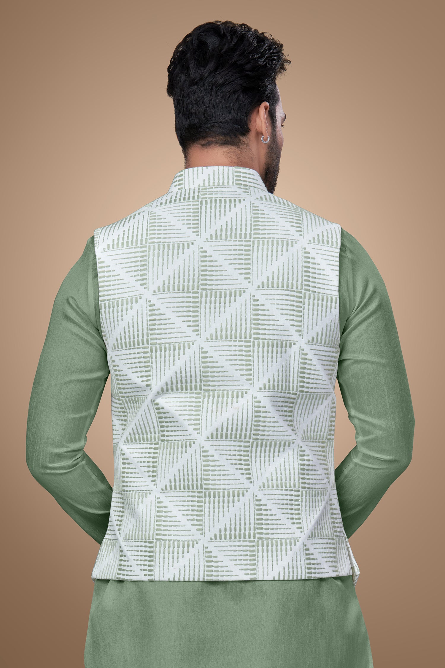 Modern Geometric Patterned Jacket