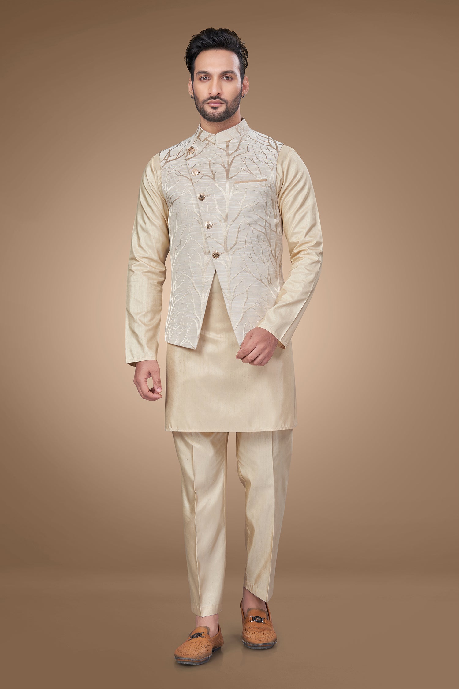 Dazzling Jacket With Asymmetrix Pattern