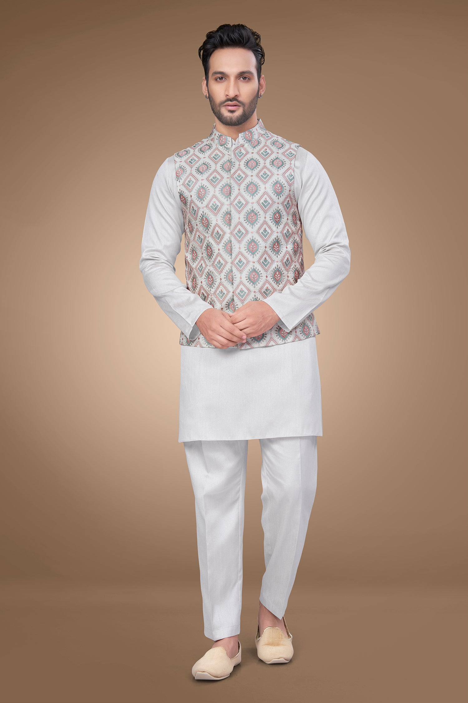 Stunning Multicolor Embroidered Jacket