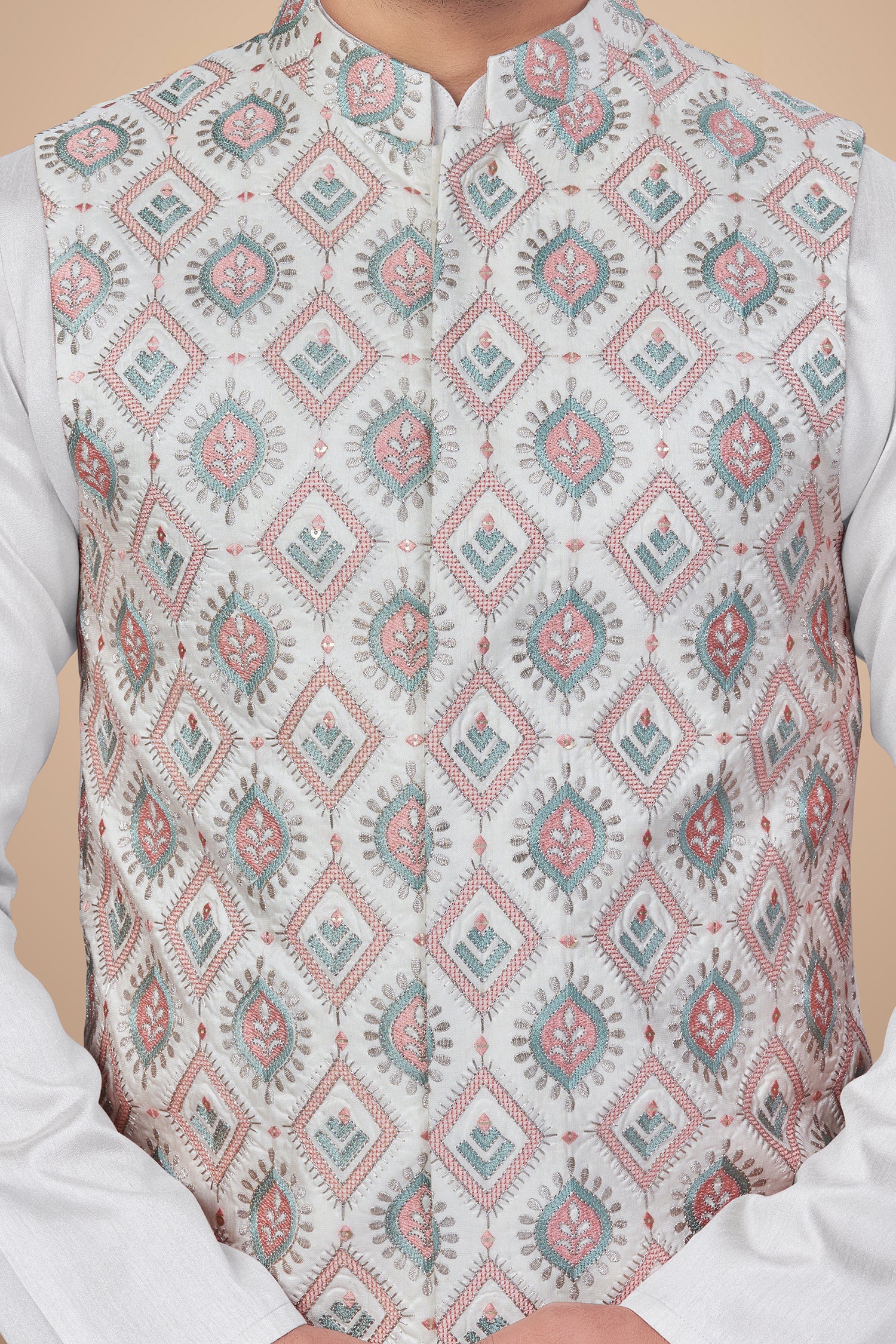 Stunning Multicolor Embroidered Jacket