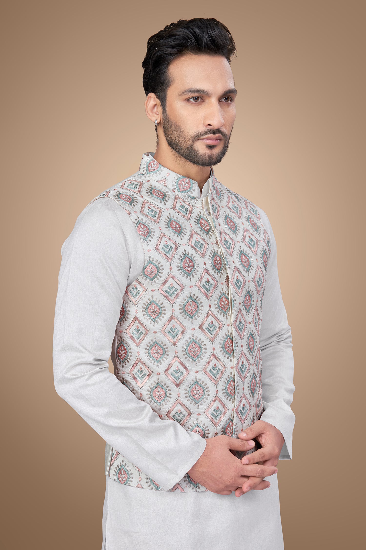 Stunning Multicolor Embroidered Jacket