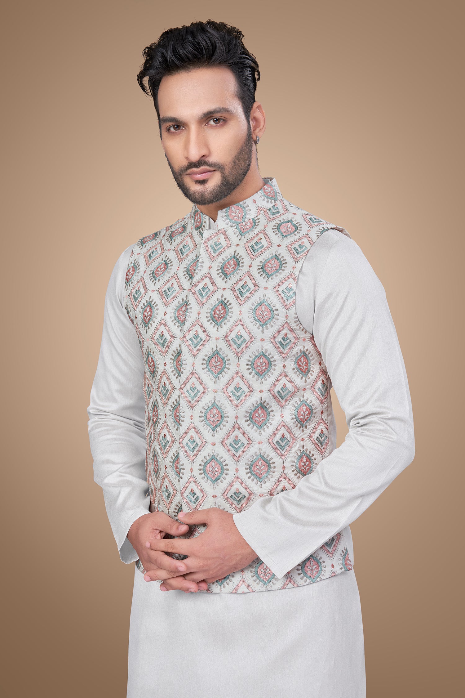 Stunning Multicolor Embroidered Jacket