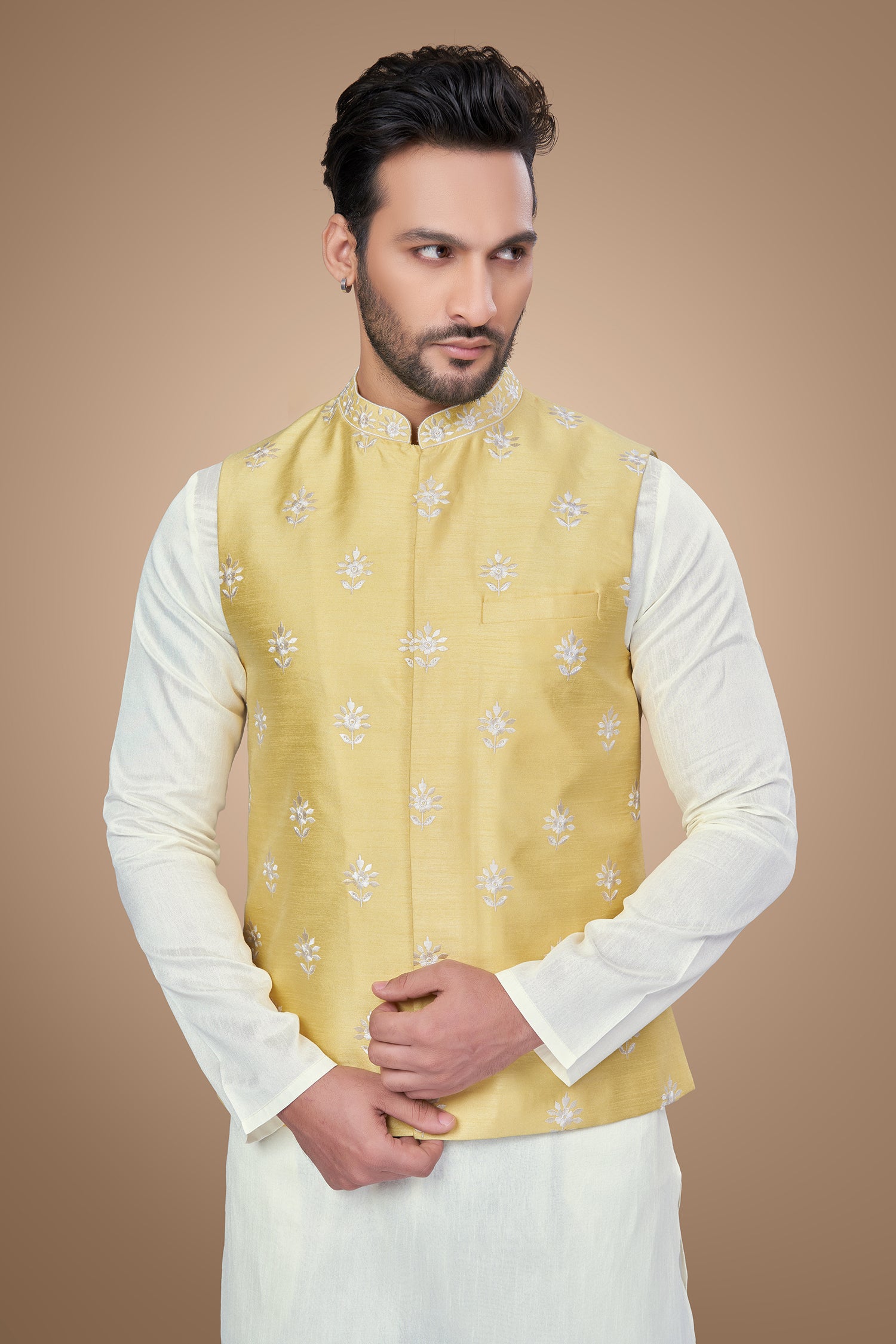 Lemon Yellow Floral Jacket