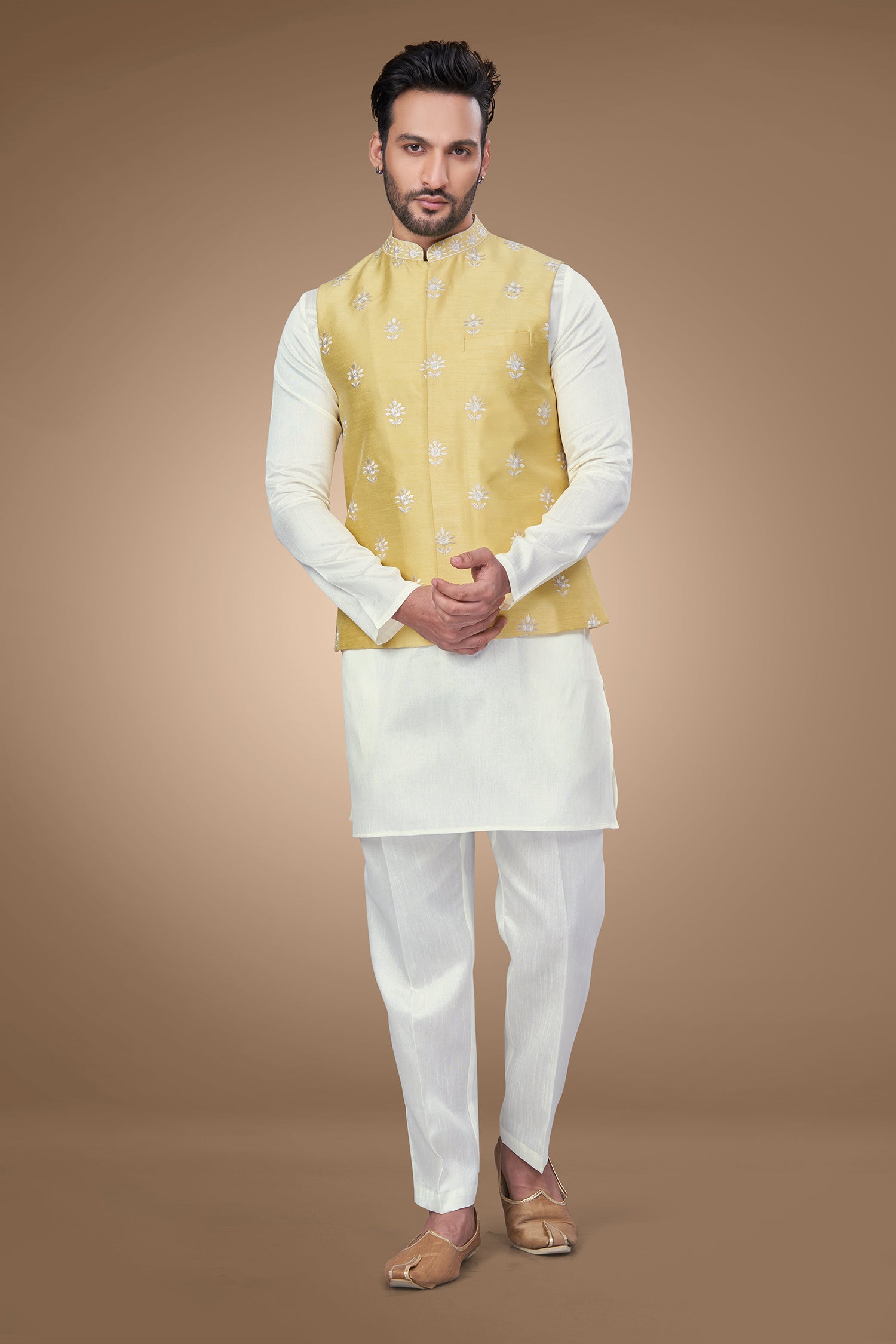 Lemon Yellow Floral Jacket