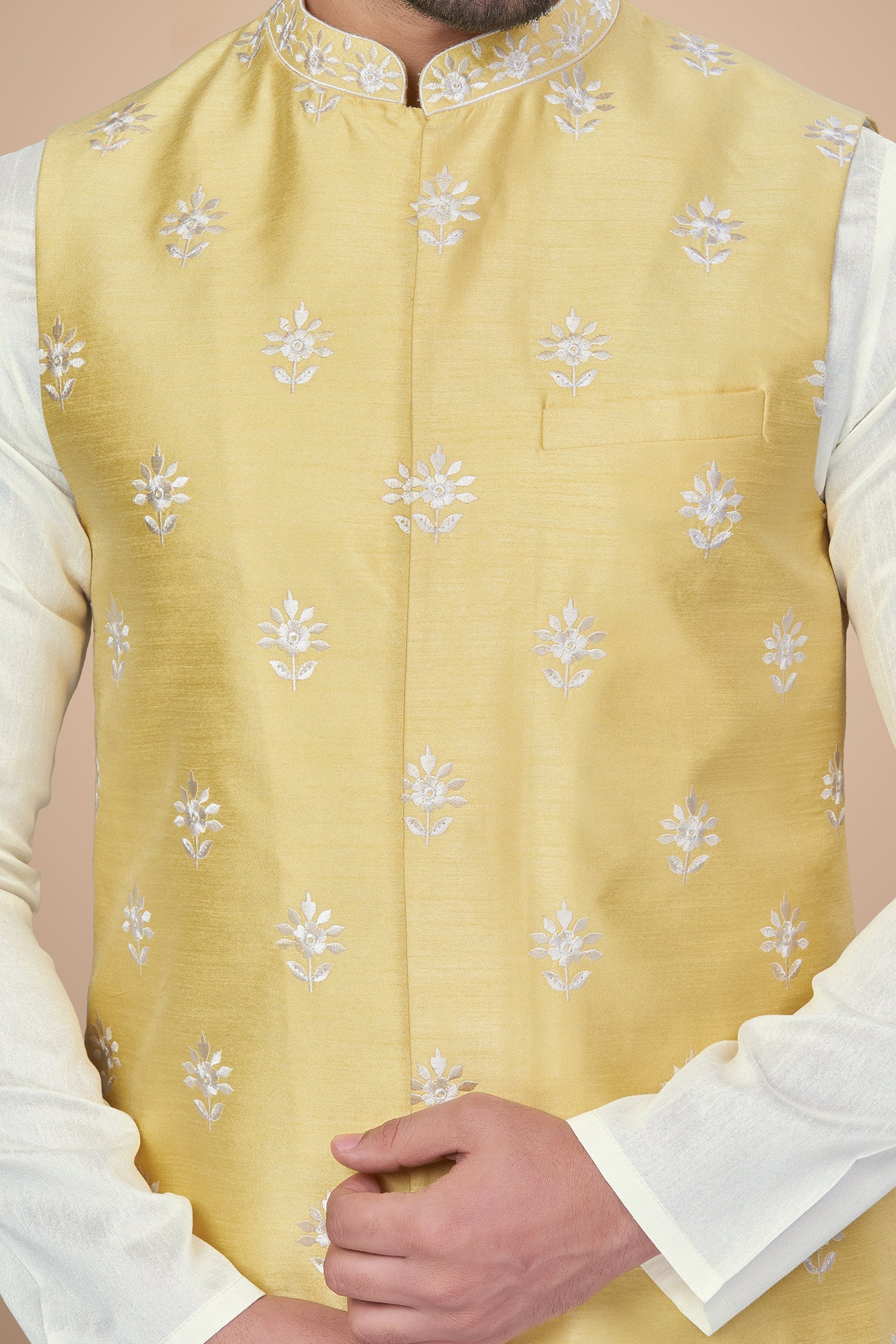 Lemon Yellow Floral Jacket