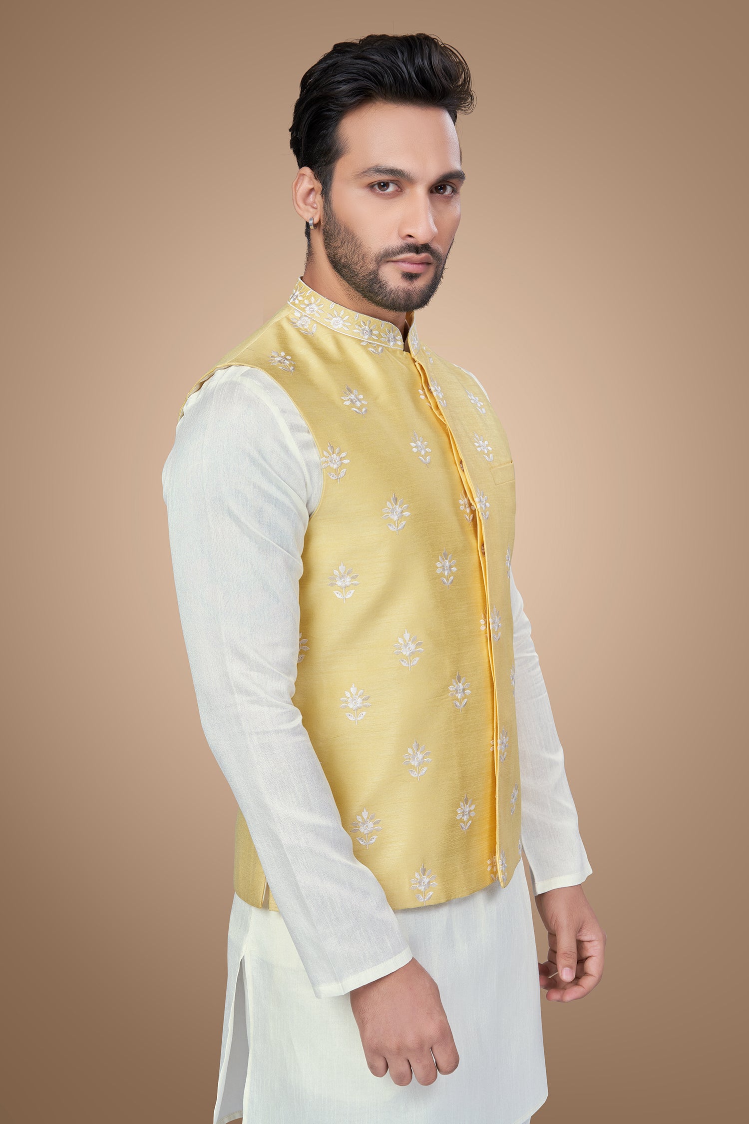 Lemon Yellow Floral Jacket