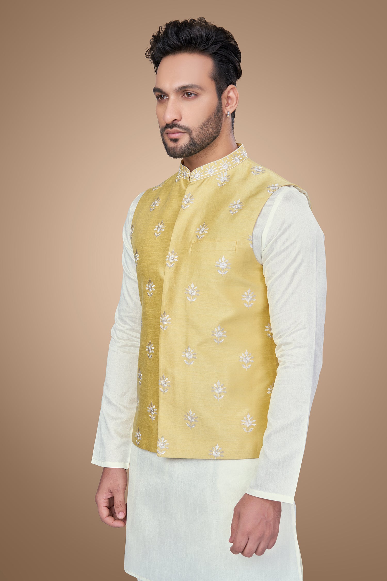 Lemon Yellow Floral Jacket