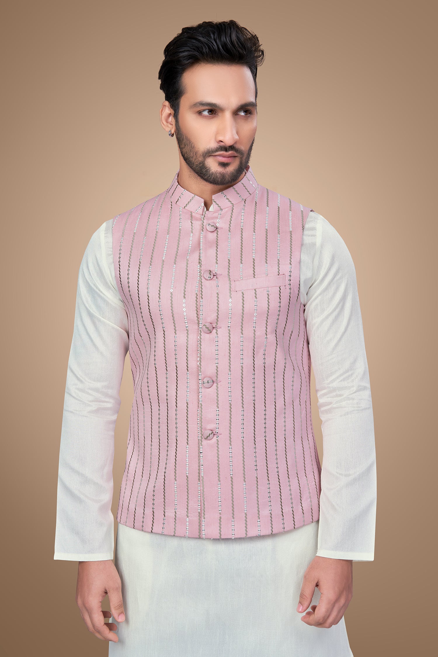 Blush Pink Embroidered Jacket