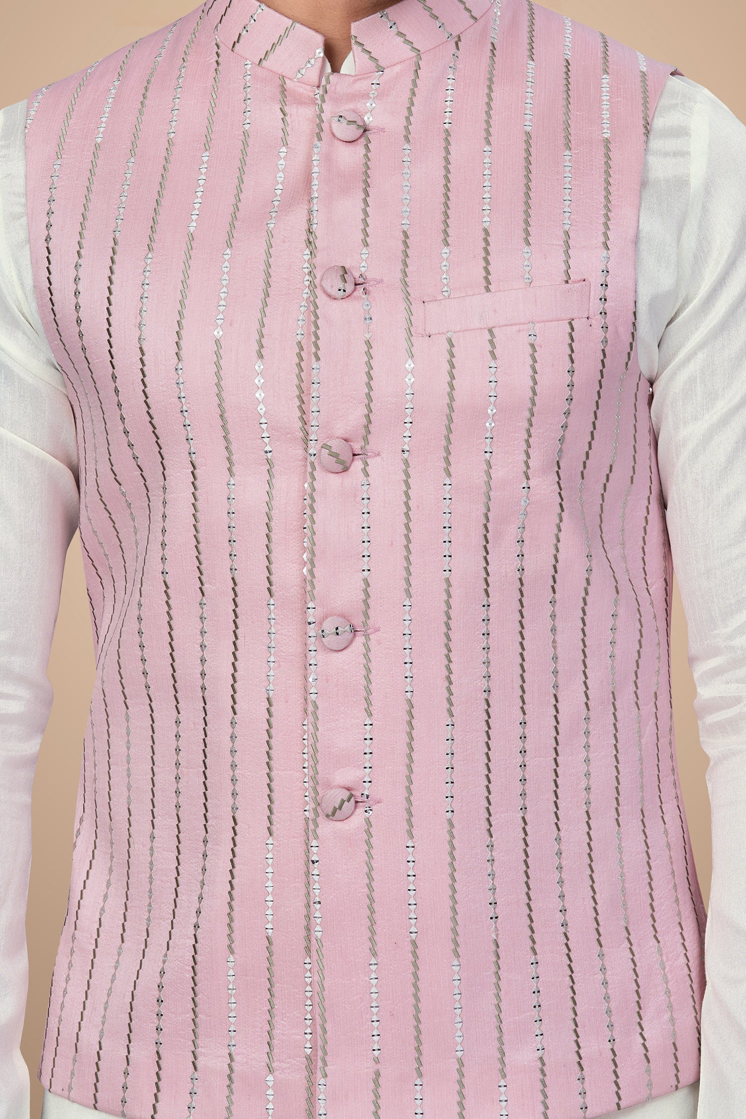 Blush Pink Embroidered Jacket