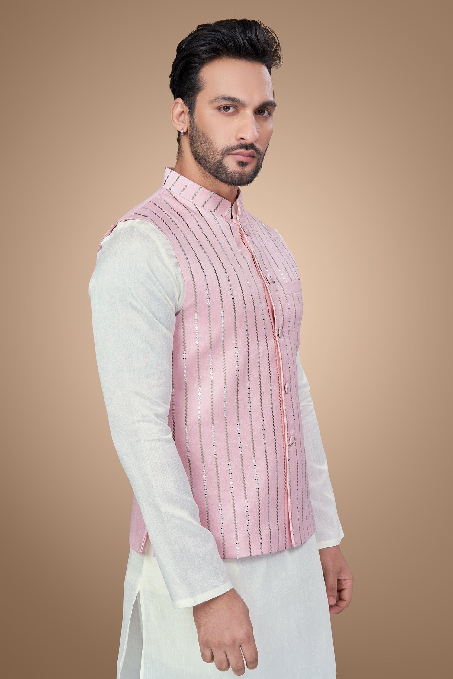 Blush Pink Embroidered Jacket