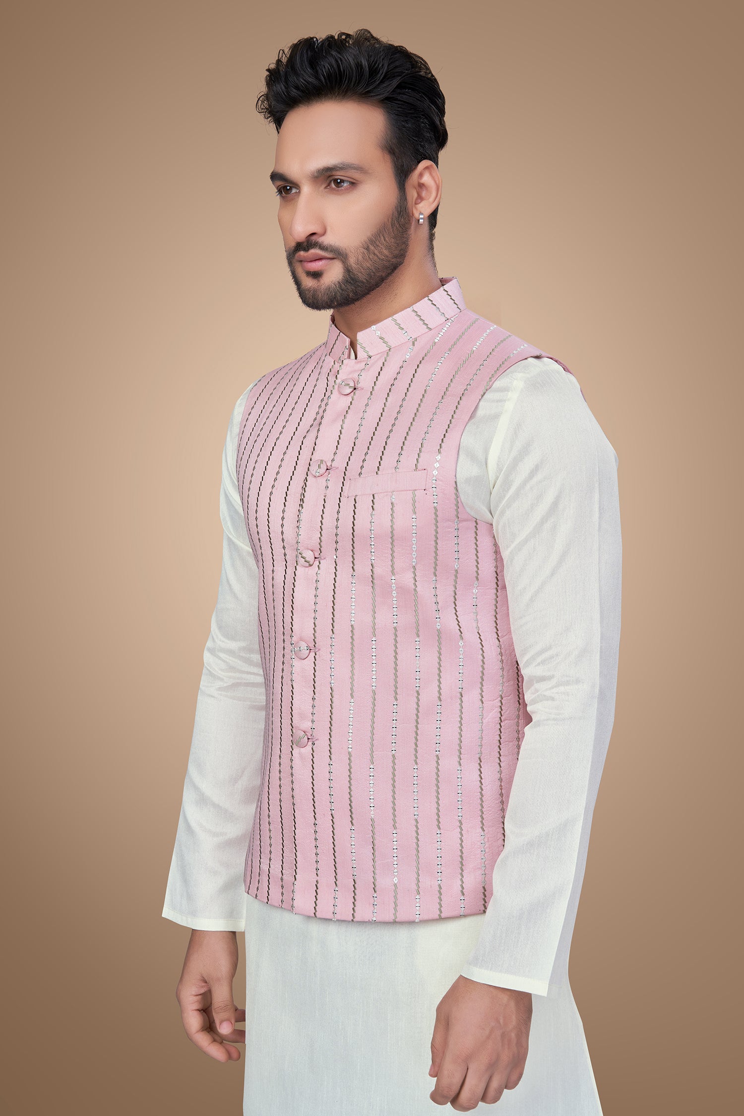 Blush Pink Embroidered Jacket