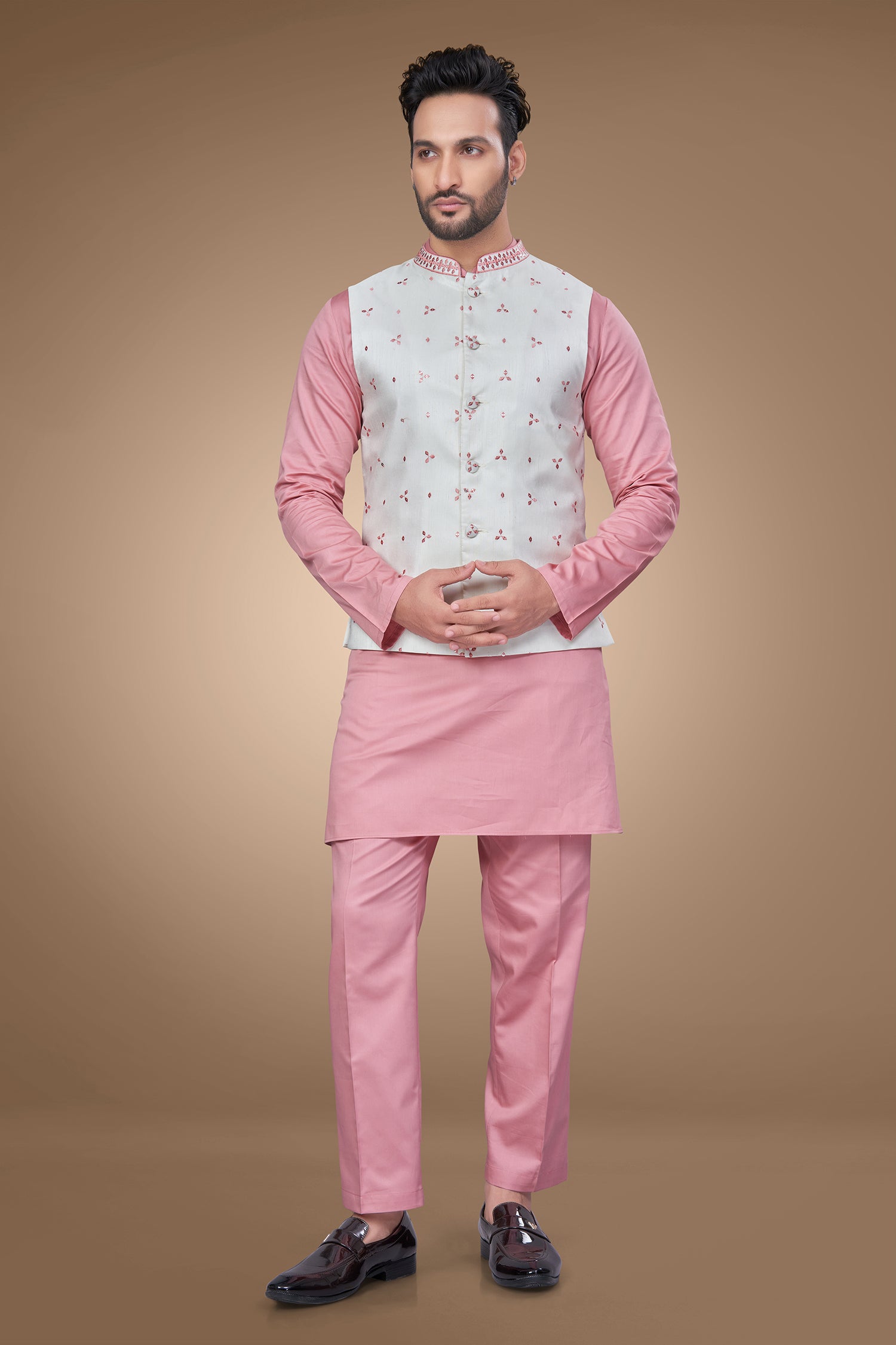 Pink Embroidered Jacket