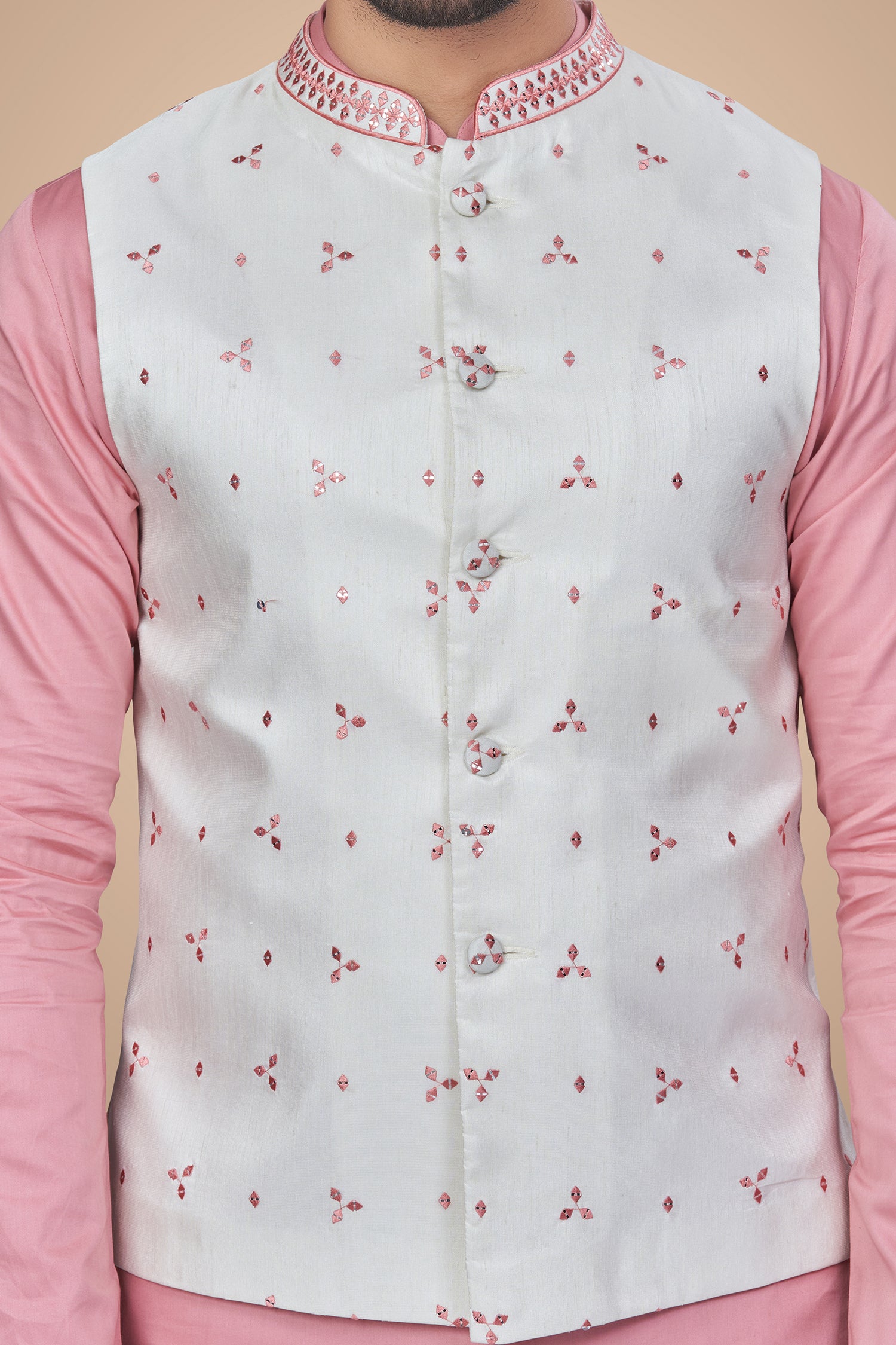 Pink Embroidered Jacket