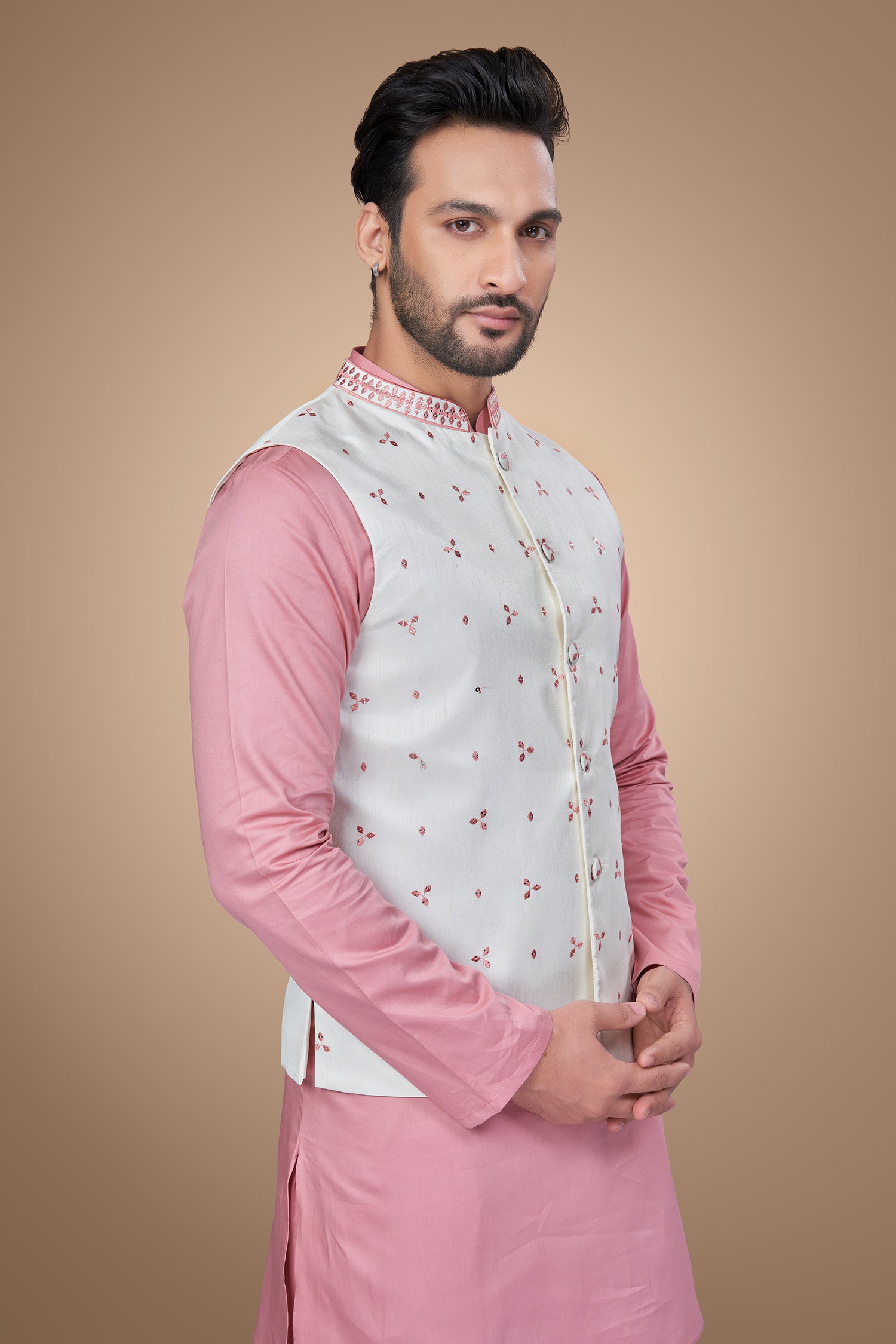 Pink Embroidered Jacket