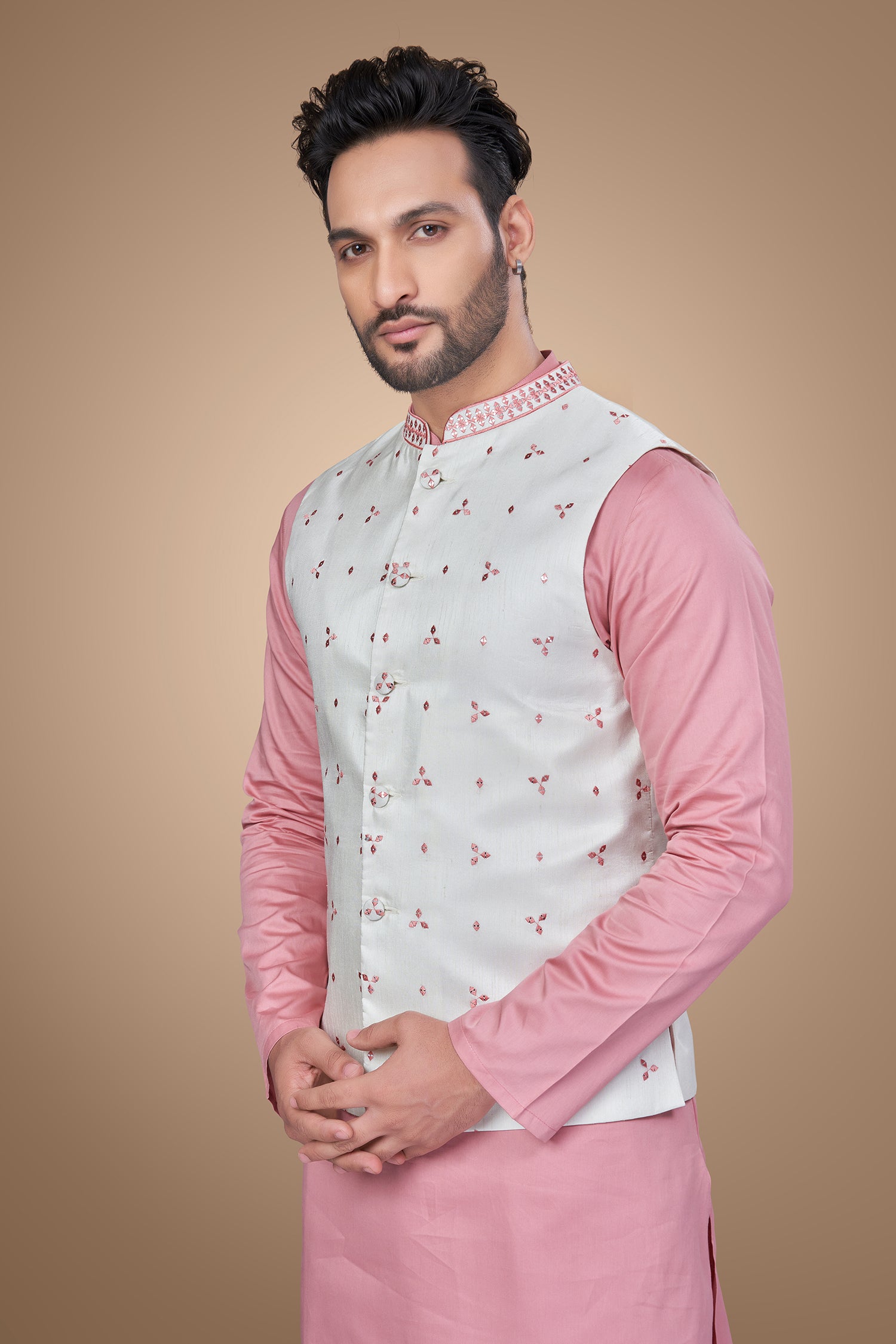 Pink Embroidered Jacket