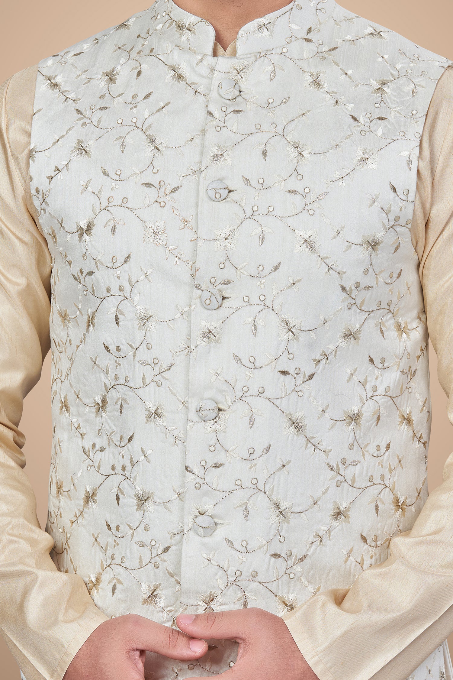 Ravishing Embroidered Jacket With Zari Embellishments