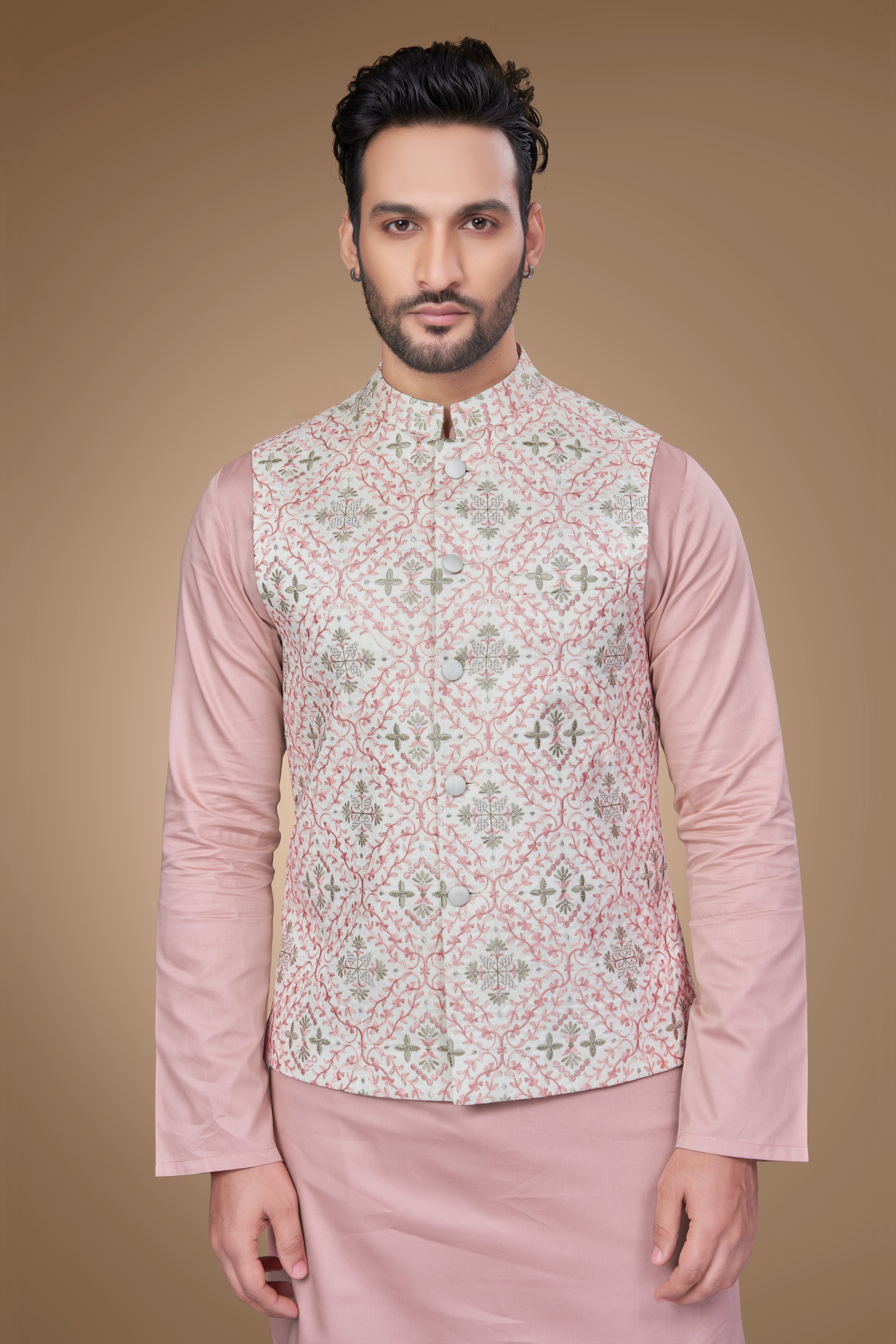 Elegant Floral Embroidered Jacket