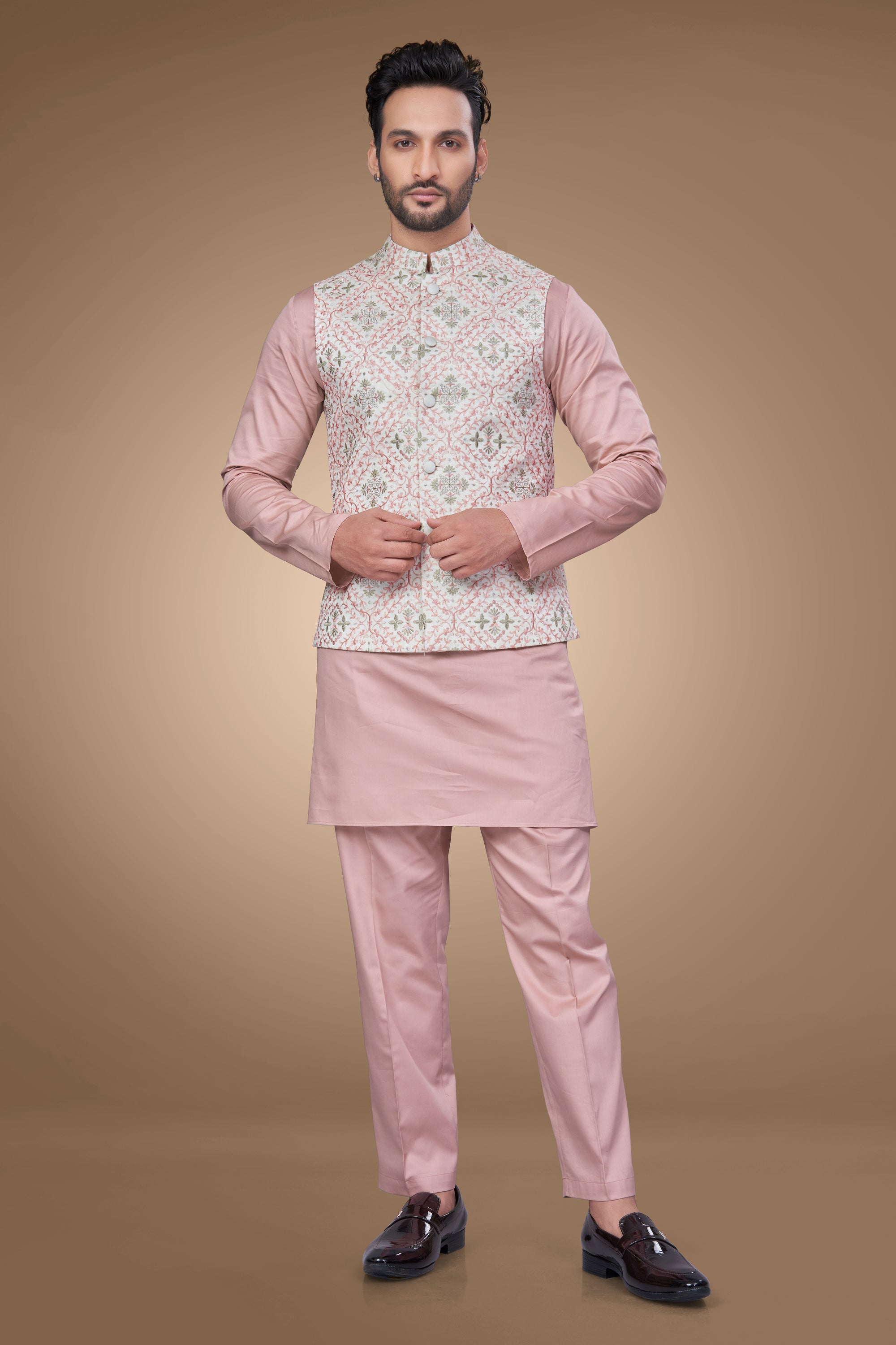 Elegant Floral Embroidered Jacket