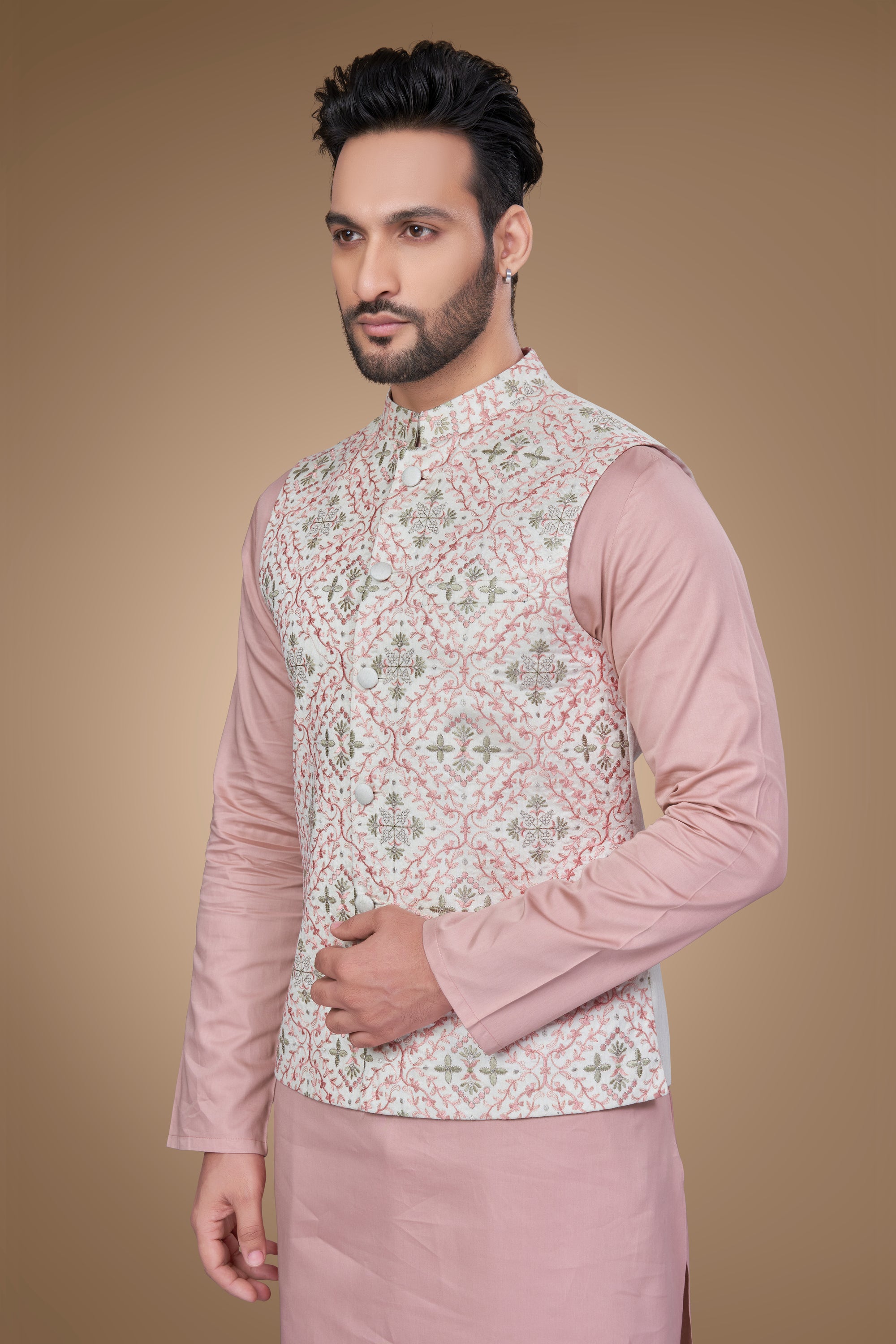 Elegant Floral Embroidered Jacket