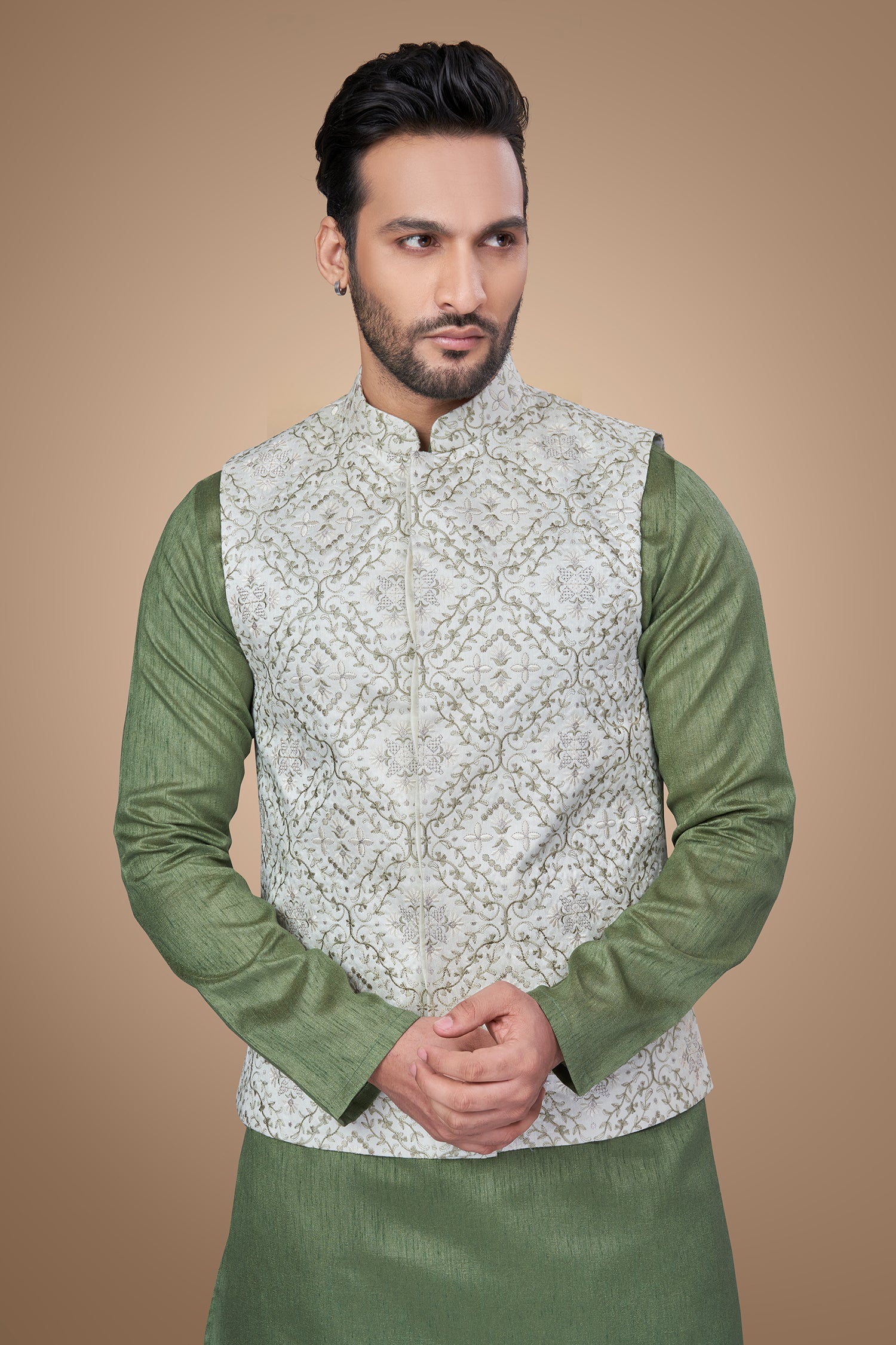 Light Green Embroidered Jacket