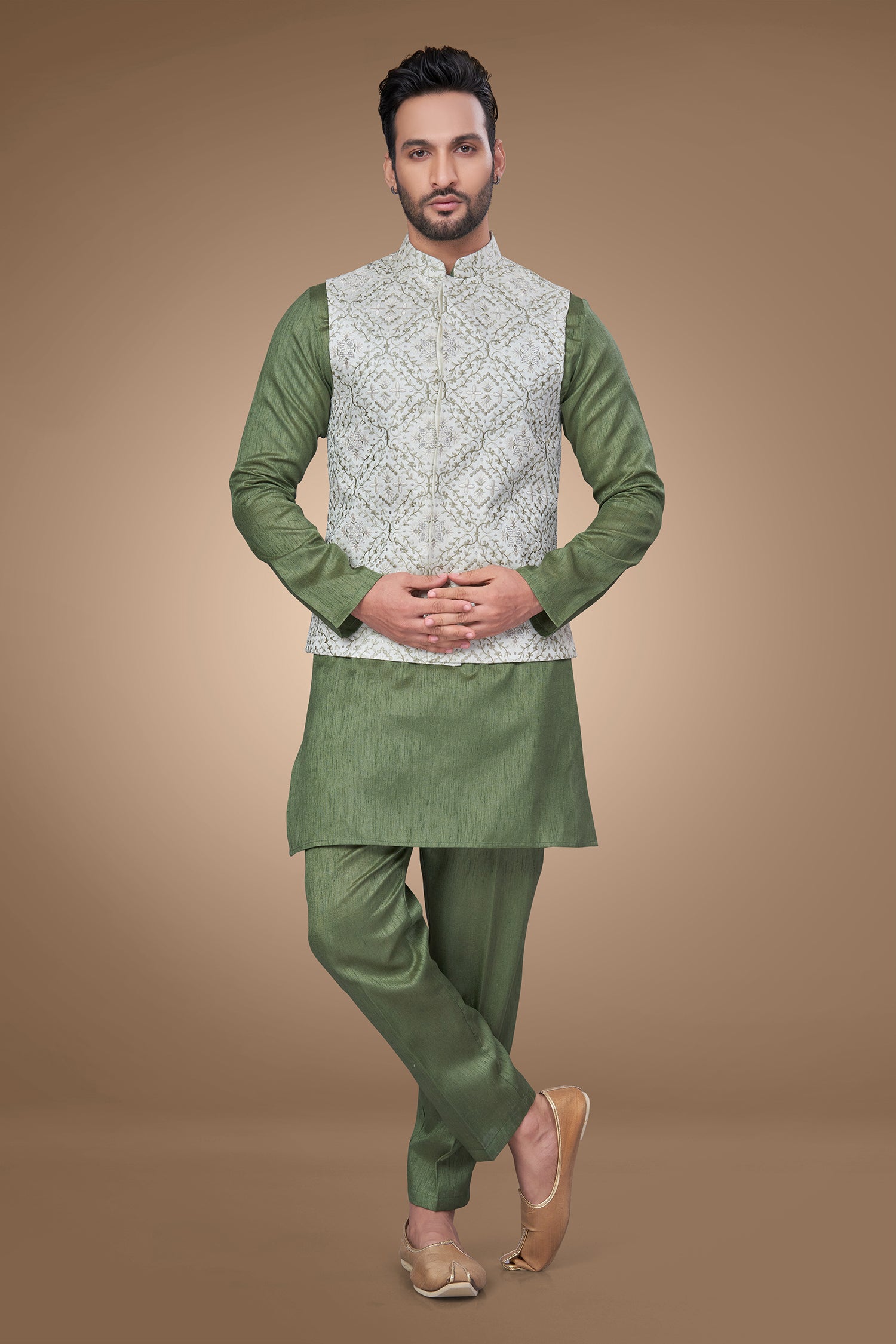 Light Green Embroidered Jacket