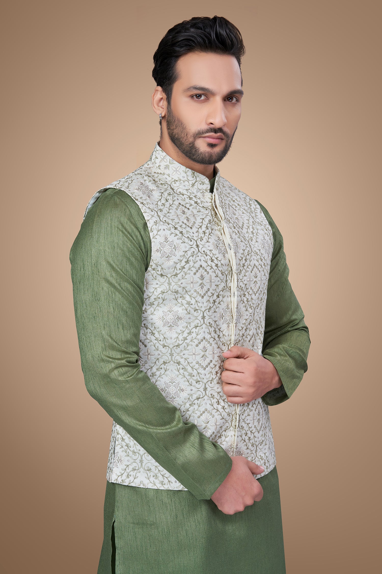 Light Green Embroidered Jacket