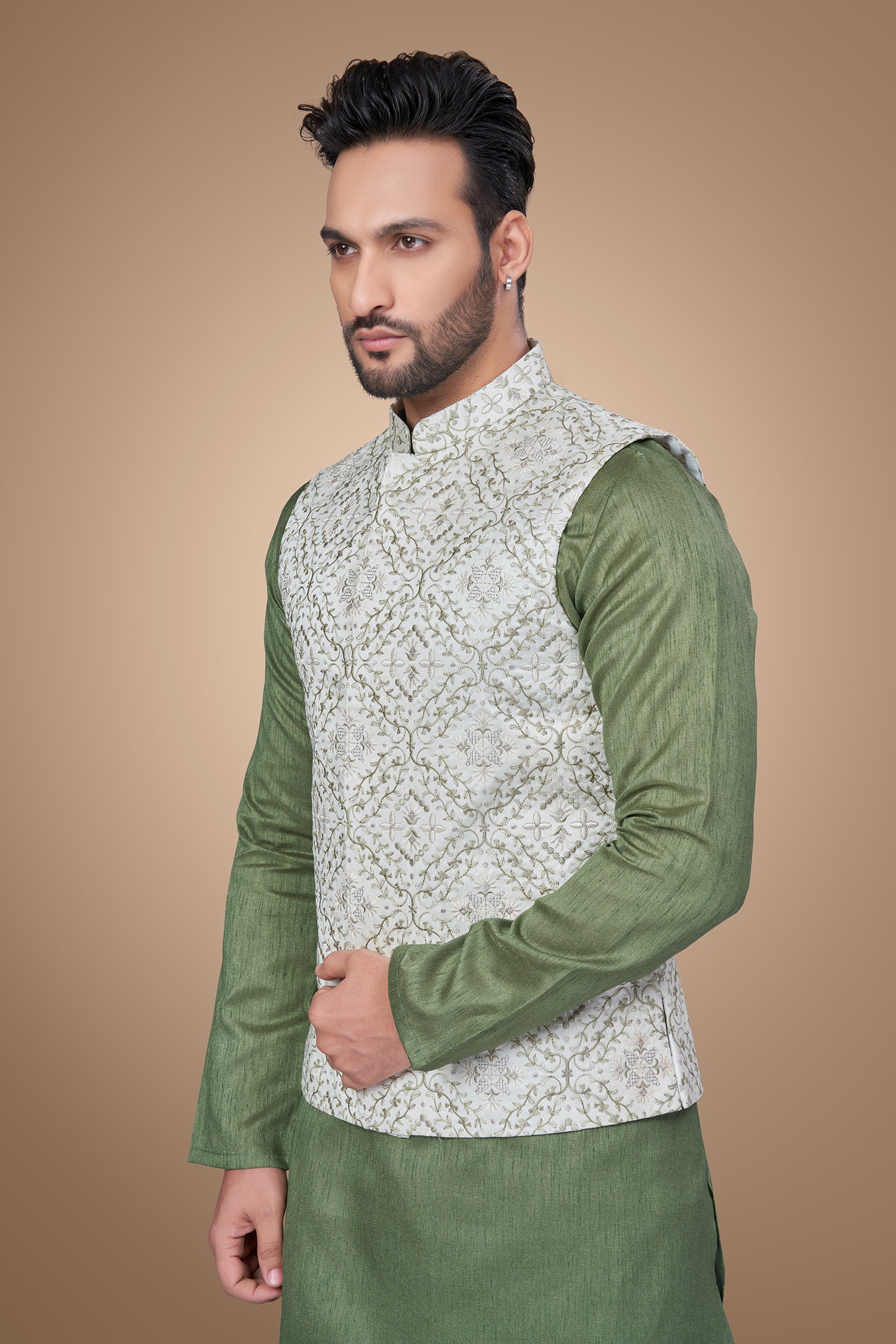 Light Green Embroidered Jacket