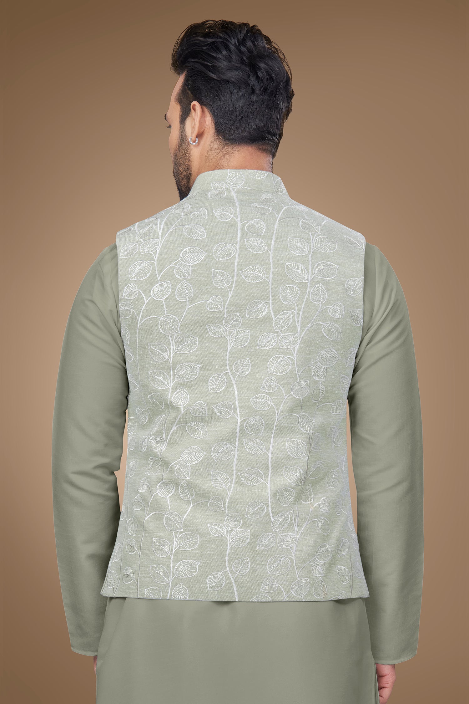 Sage Green Embroidered Jacket