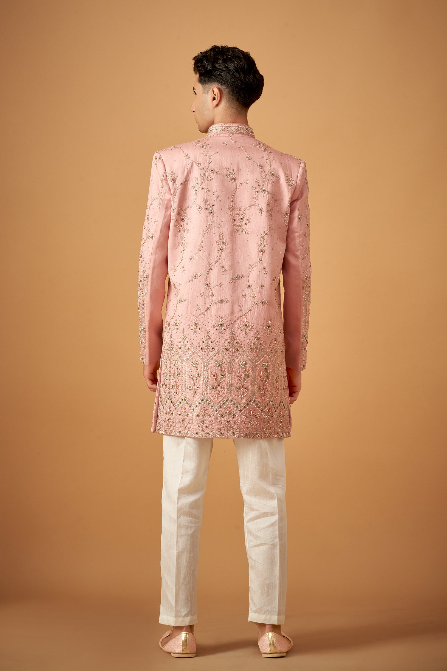 Pink Handwork Embroidered Sherwani