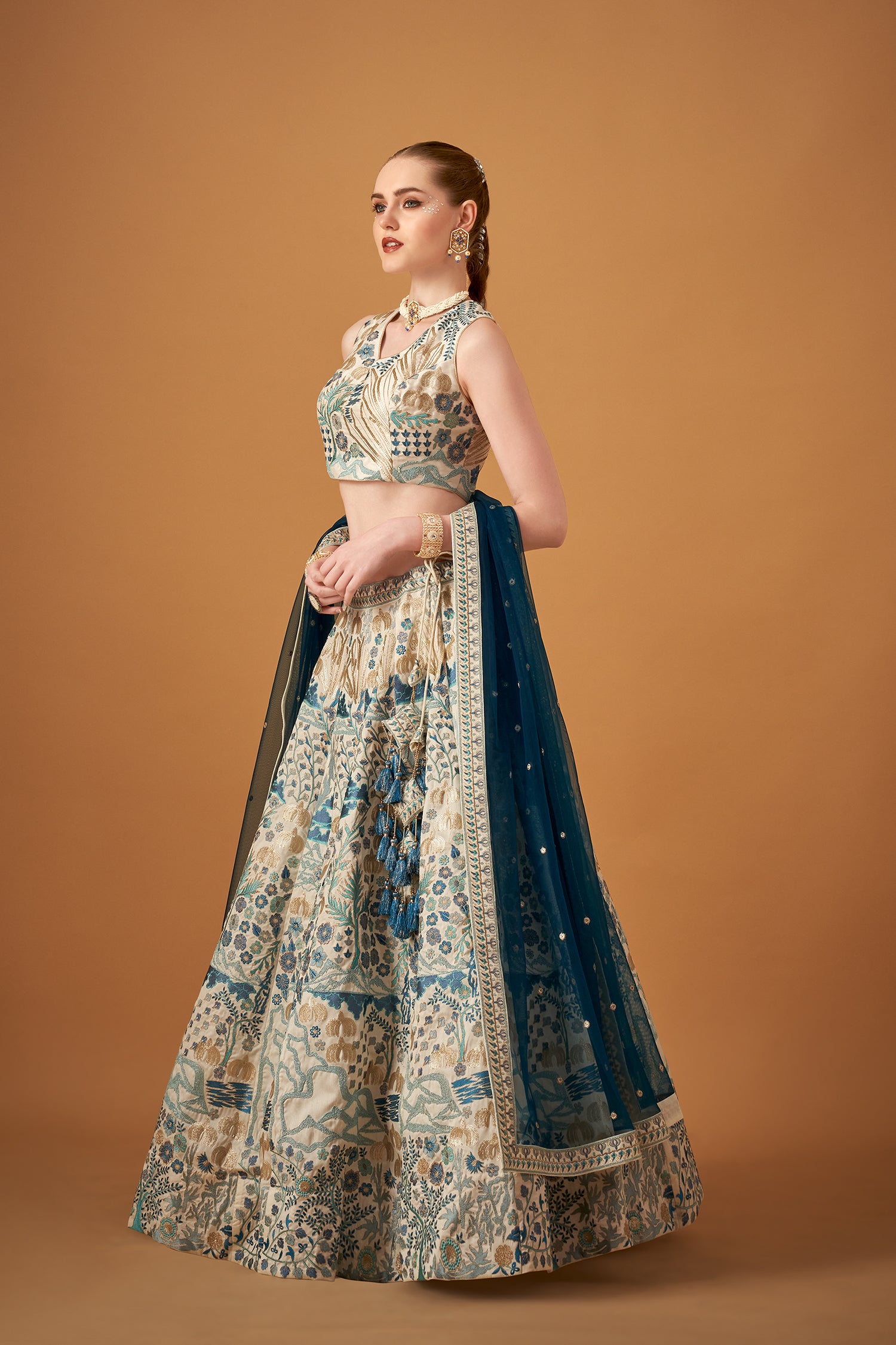 Sky Blue Elevated Wonder Embroidered Lehenga