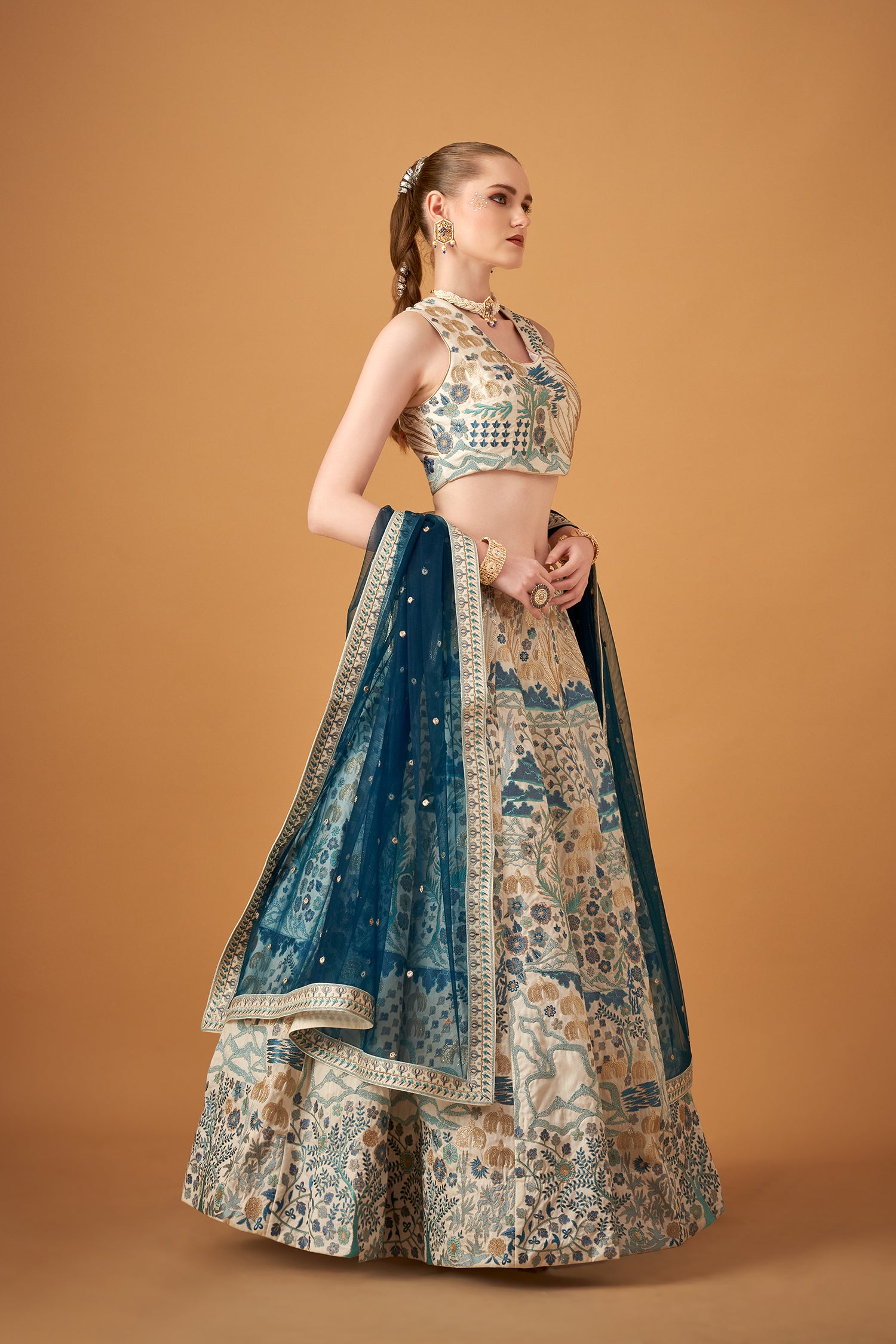 Sky Blue Elevated Wonder Embroidered Lehenga