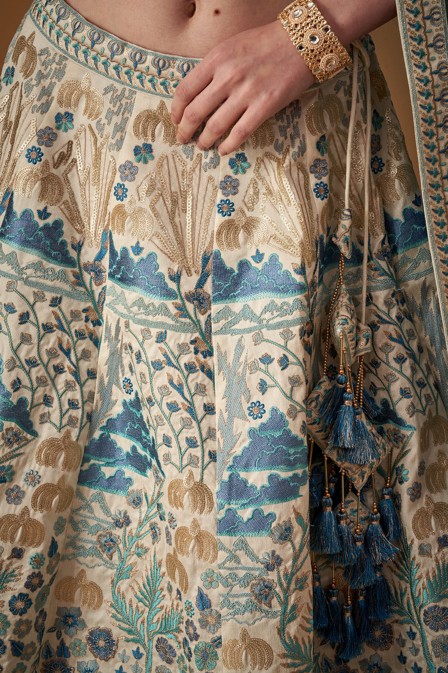 Sky Blue Elevated Wonder Embroidered Lehenga