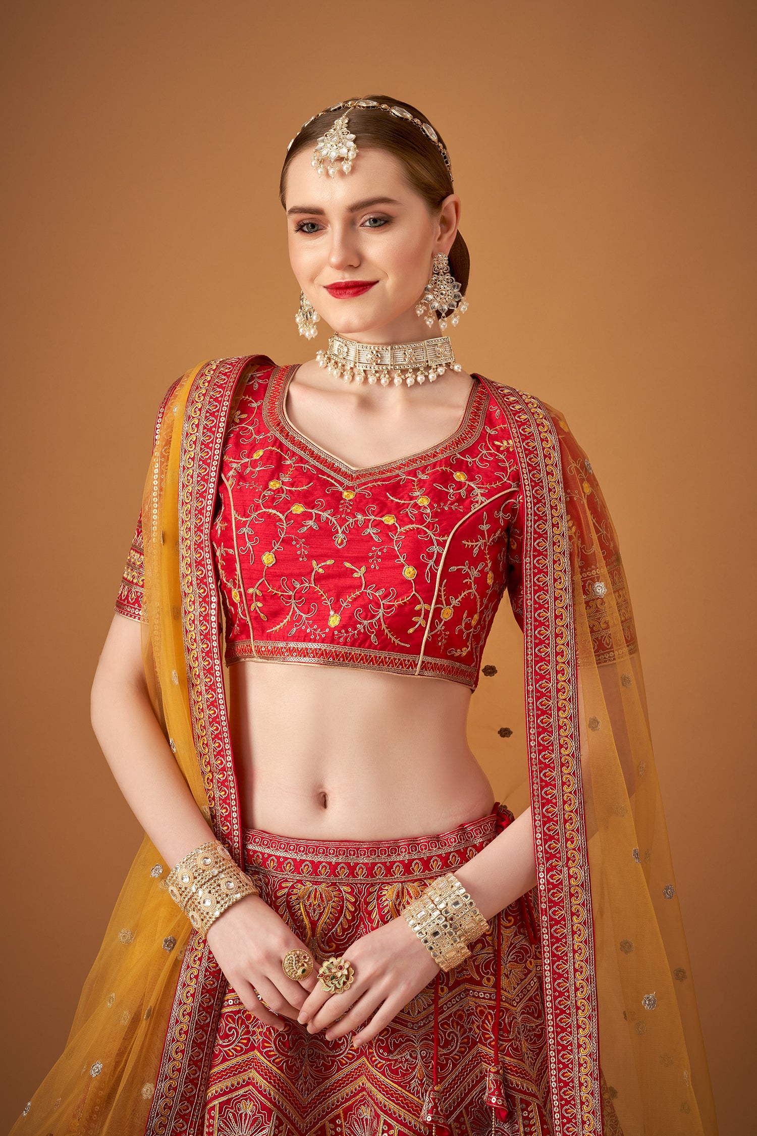 Blush Pink Embroidered Lehenga Set