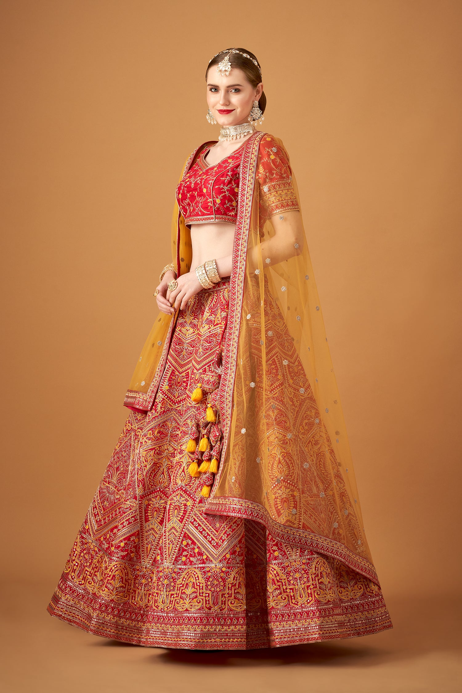 Blush Pink Embroidered Lehenga Set