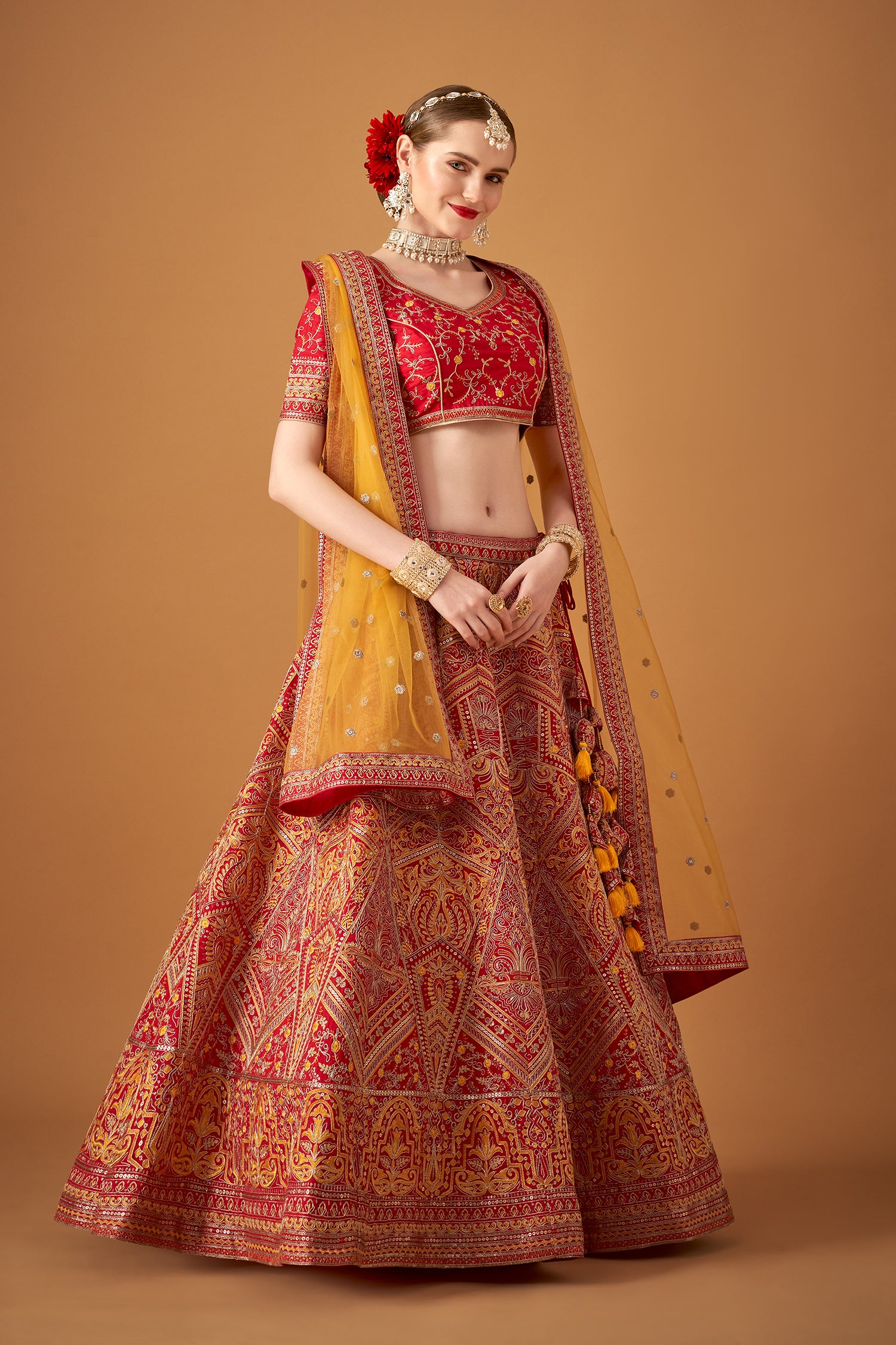 Blush Pink Embroidered Lehenga Set