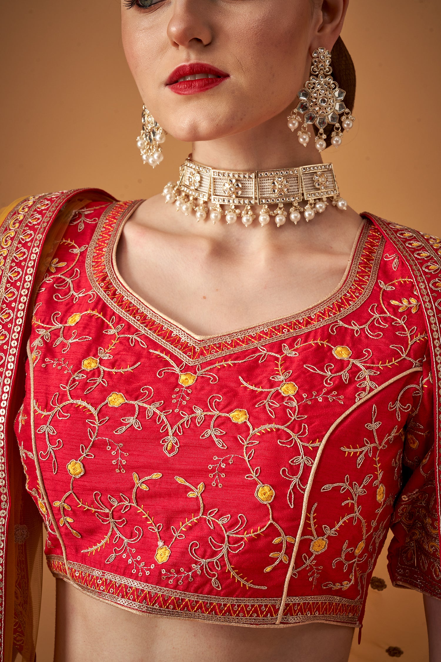 Blush Pink Embroidered Lehenga Set