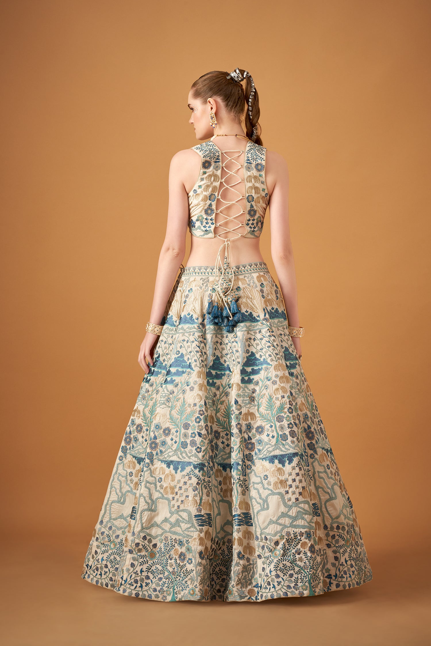 Sky Blue Elevated Wonder Embroidered Lehenga