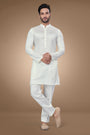 Elegant Offwhite Art Silk Kurta Set