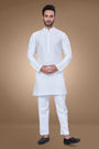 Sophisticated White Art Silk Kurta Set